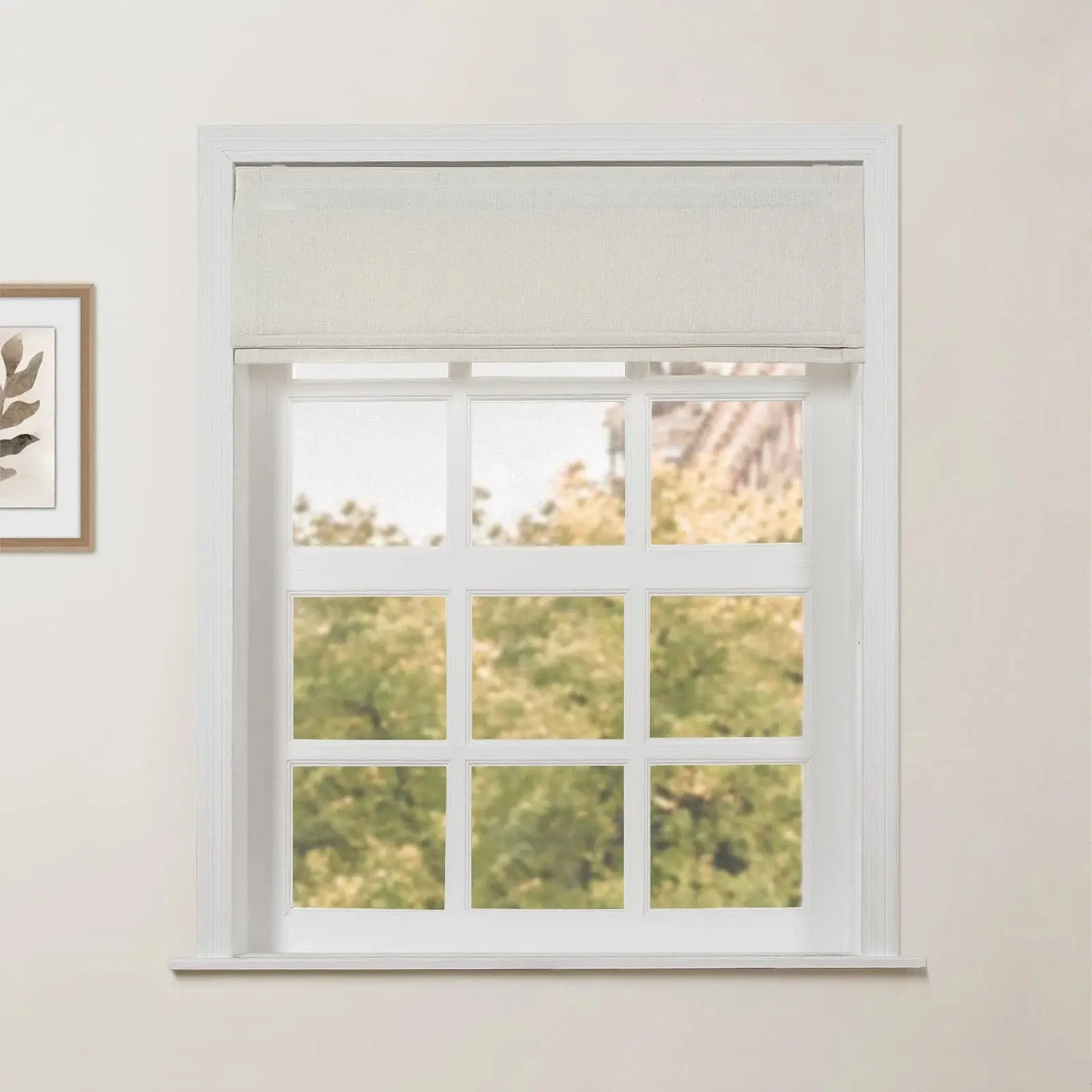 Ron Linen Cotton Herringbone Roman Shade Cord Lift - Image 4