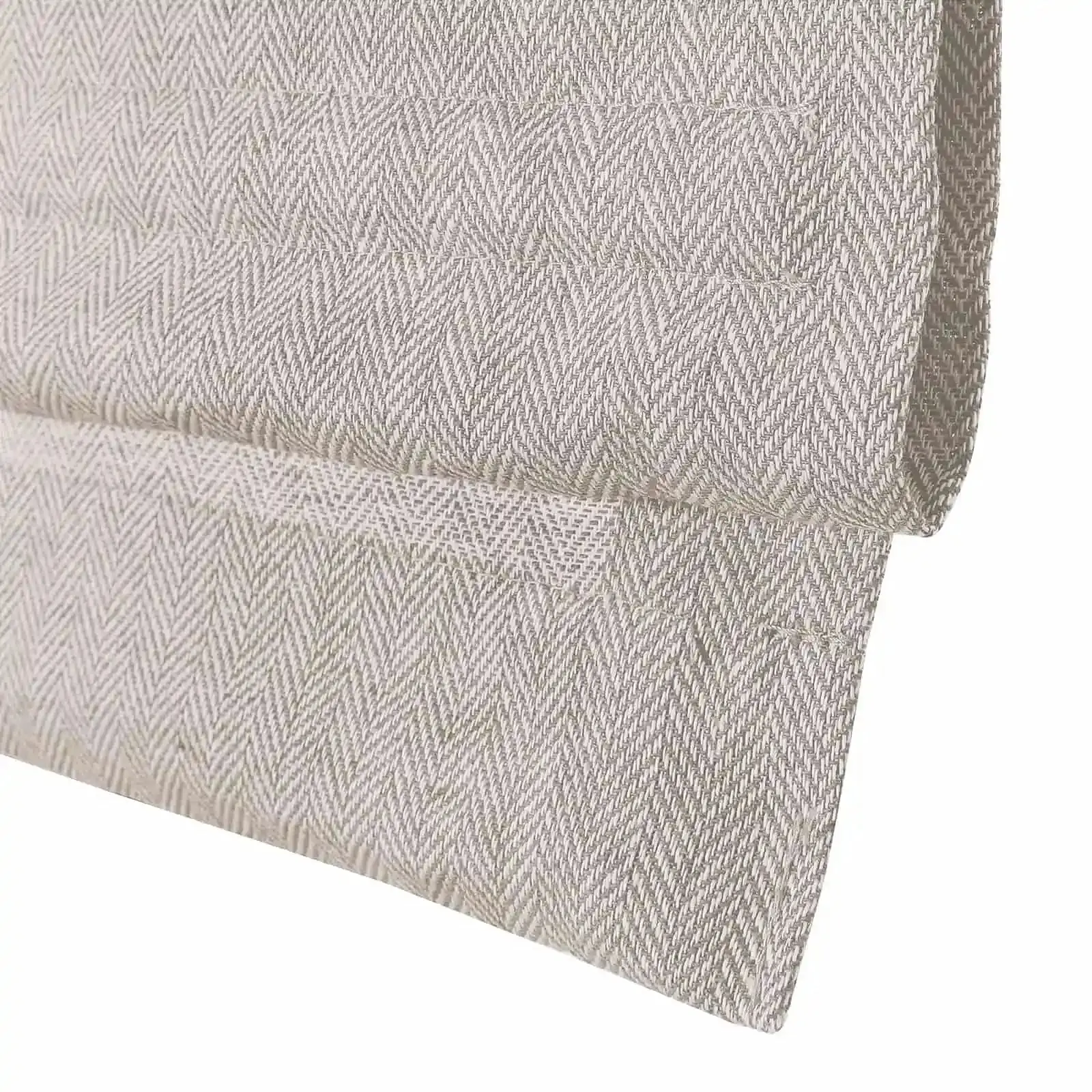 Ron Linen Cotton Herringbone Roman Shade Cordless - Image 31