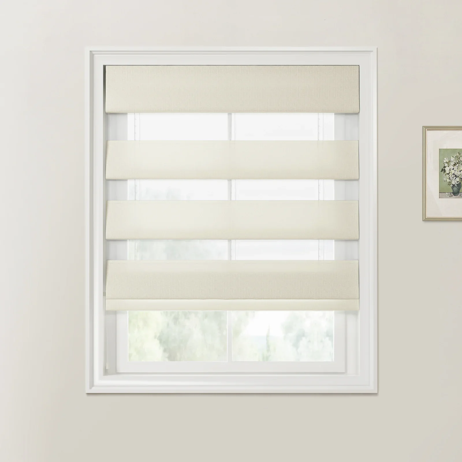 Ron Herringbone Texture Zebra Roman Blinds Cord Lift - Image 33