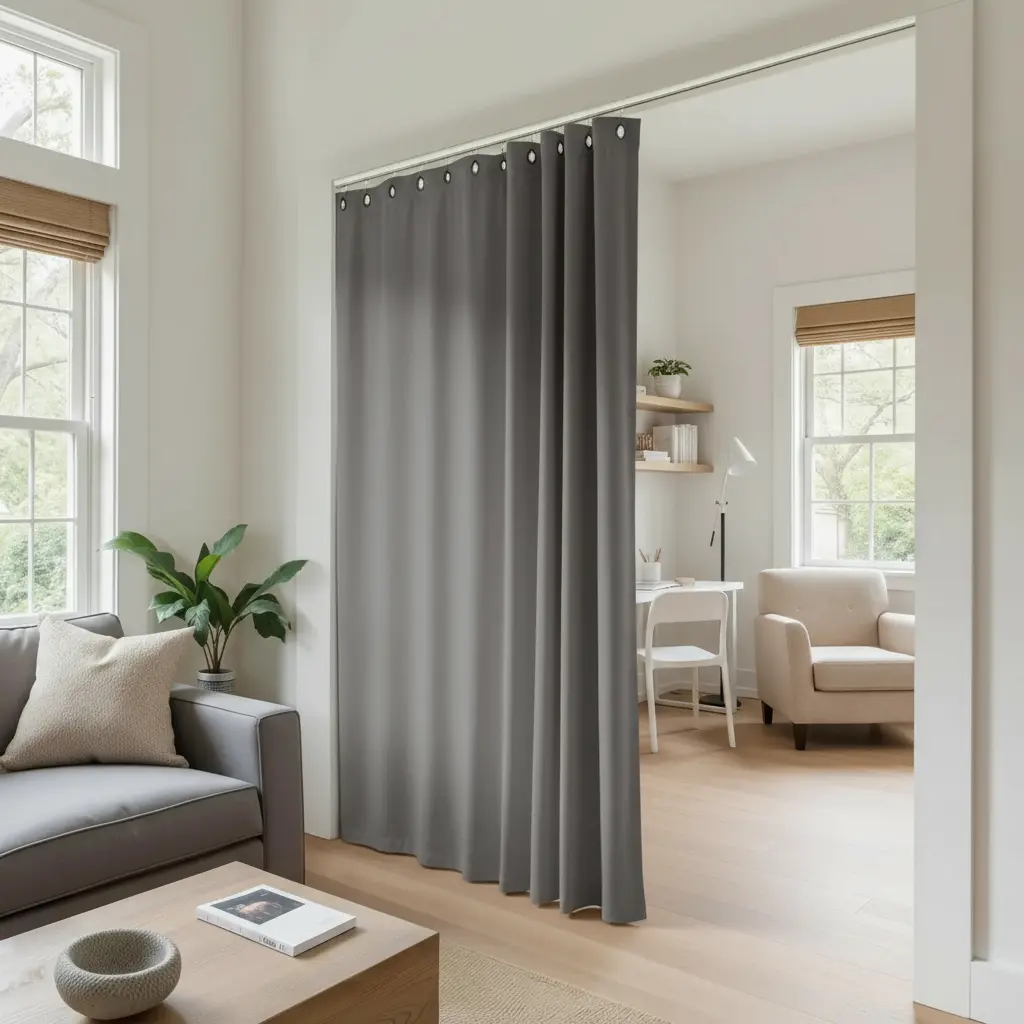 Atlanta Room Divider Blackout Curtain with Ceiling Track Kit - Image 13