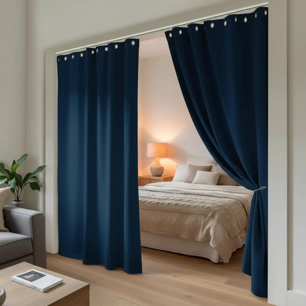 Atlanta Room Divider Blackout Curtain with Ceiling Track Kit - Image 21