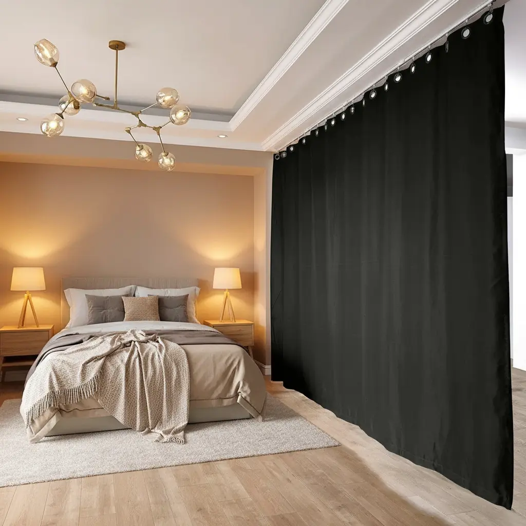 Atlanta Room Divider Blackout Curtain with Ceiling Track Kit - Image 5