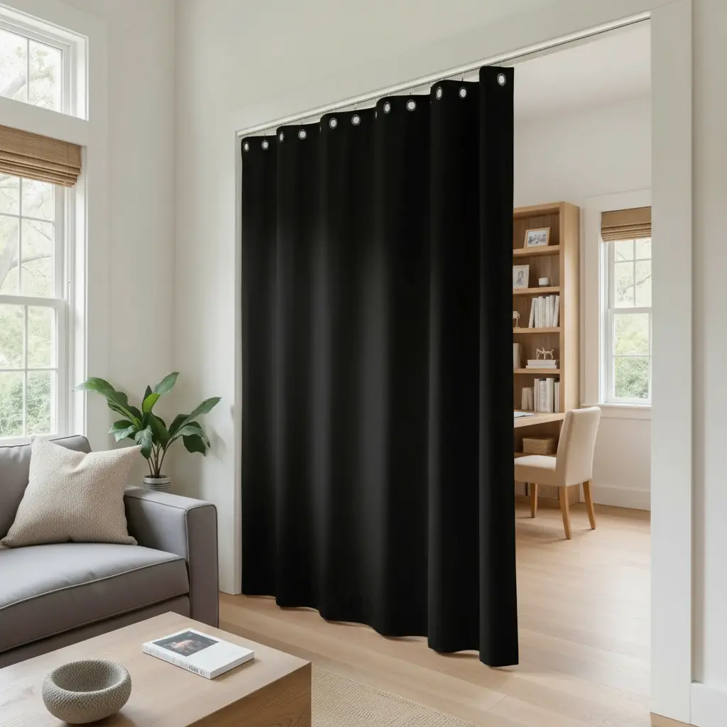Atlanta Room Divider Blackout Curtain with Ceiling Track Kit - Image 7
