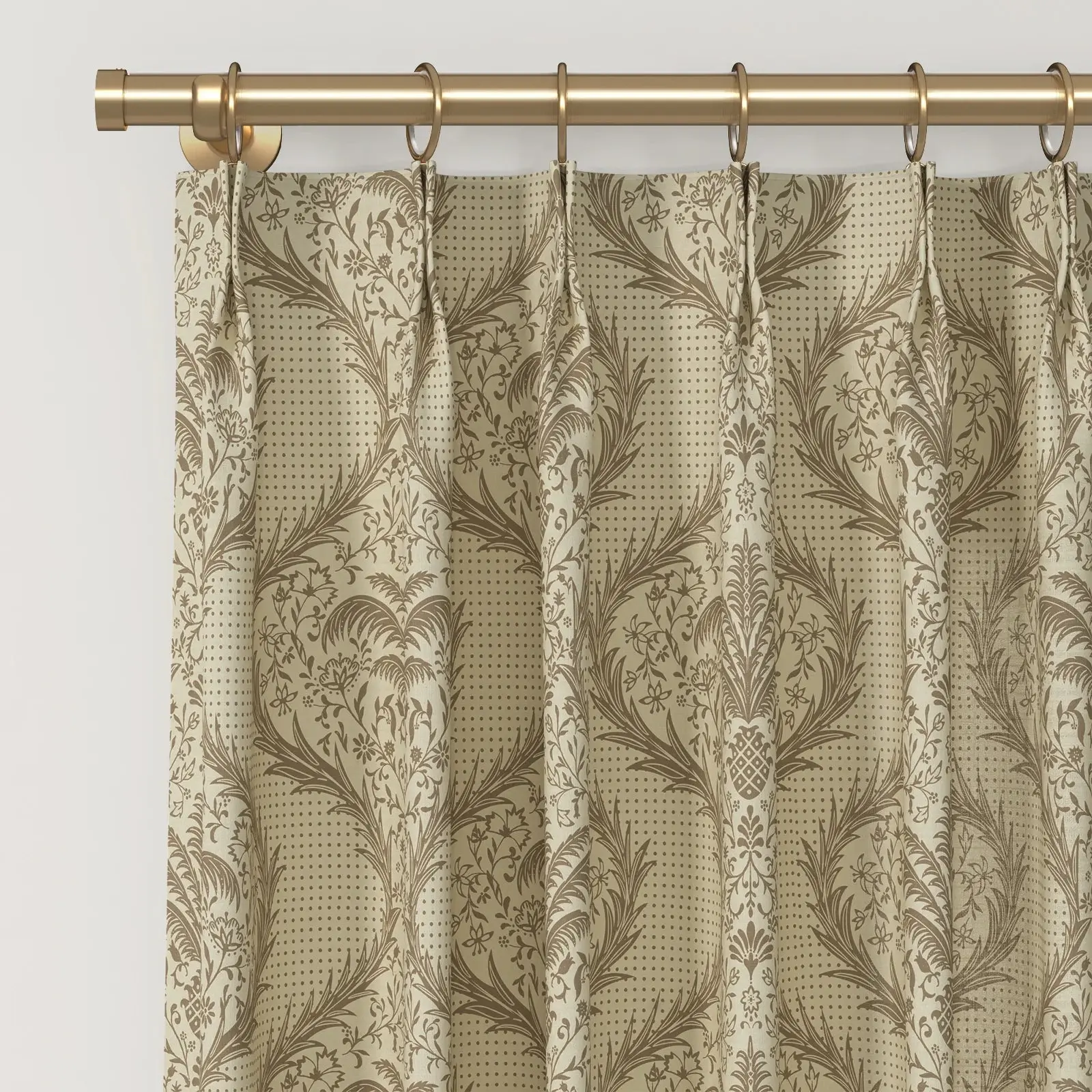 Sabrina Ramkhelawan Canyon Grove Cotton Print Drapery Pleated - Image 7