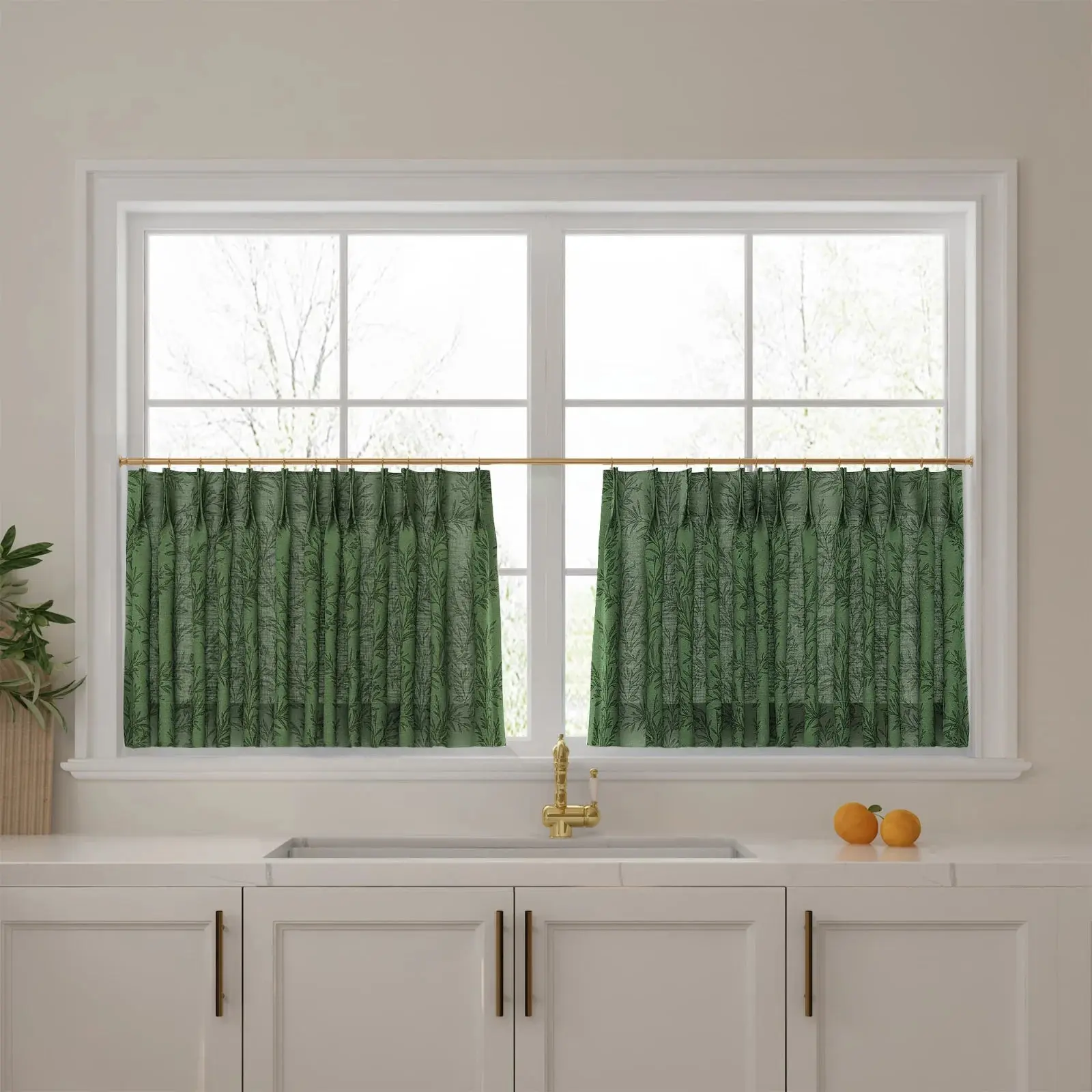 Sara Le Print Linen Pleated Cafe Curtains - Image 14