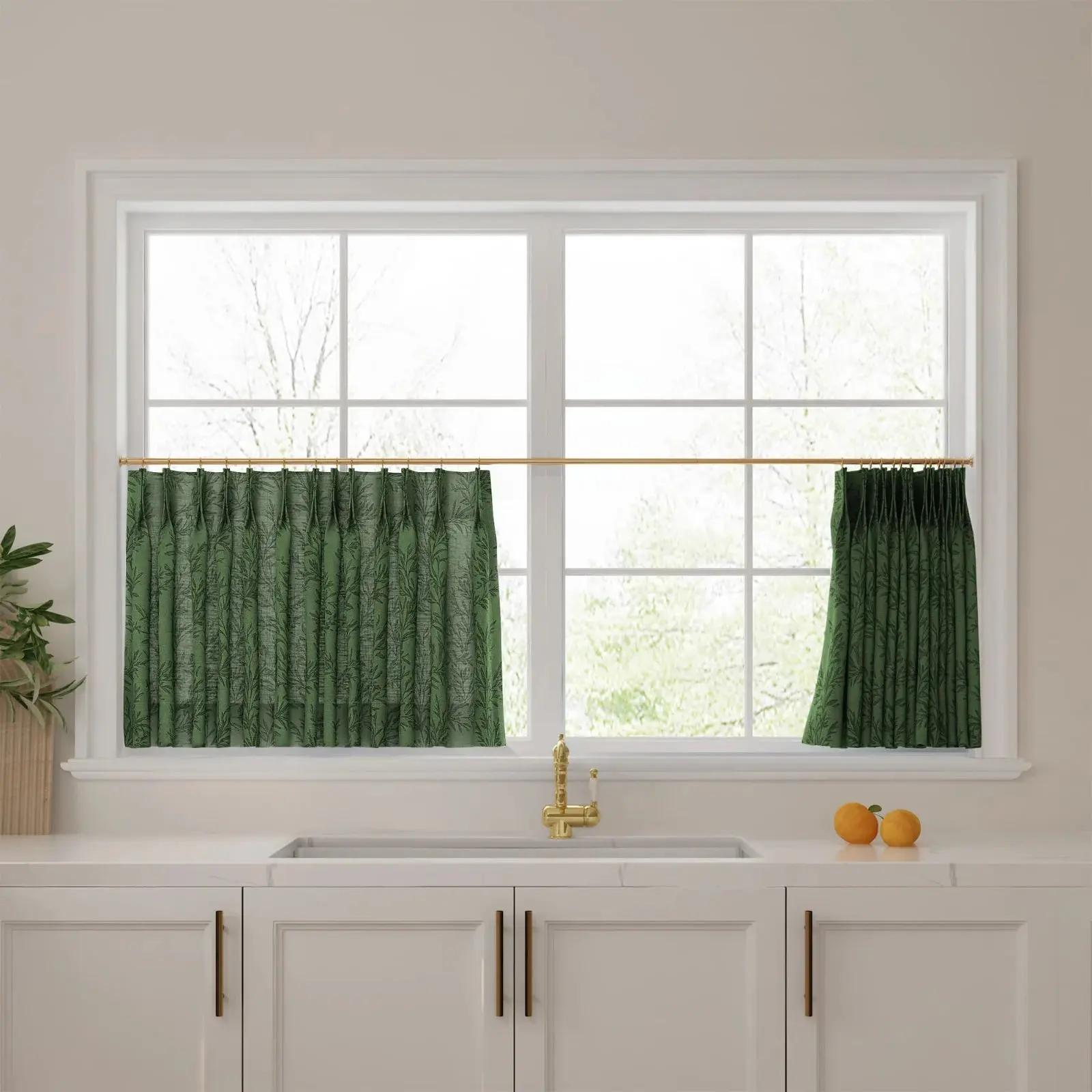 Sara Le Print Linen Pleated Cafe Curtains - Image 15