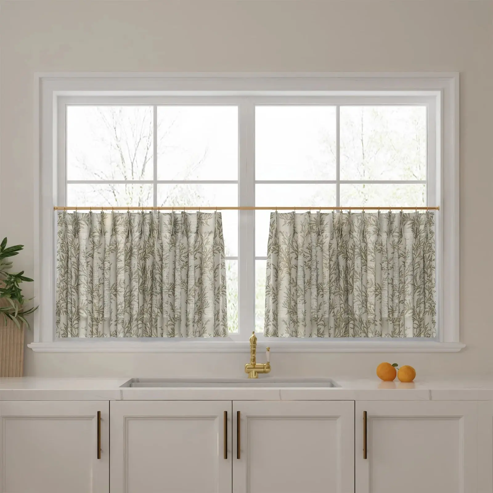 Sara Le Print Linen Pleated Cafe Curtains - Image 20