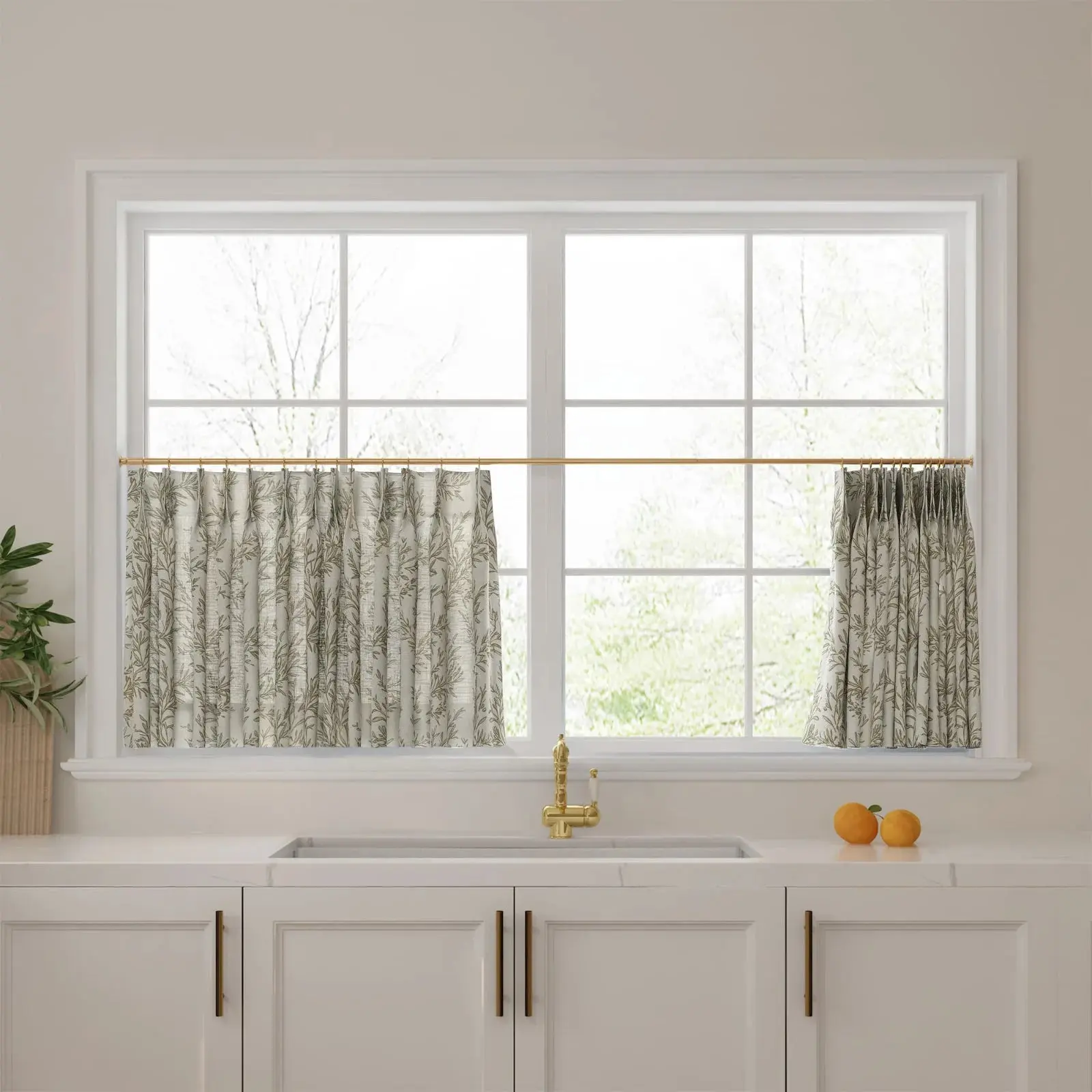 Sara Le Print Linen Pleated Cafe Curtains - Image 21