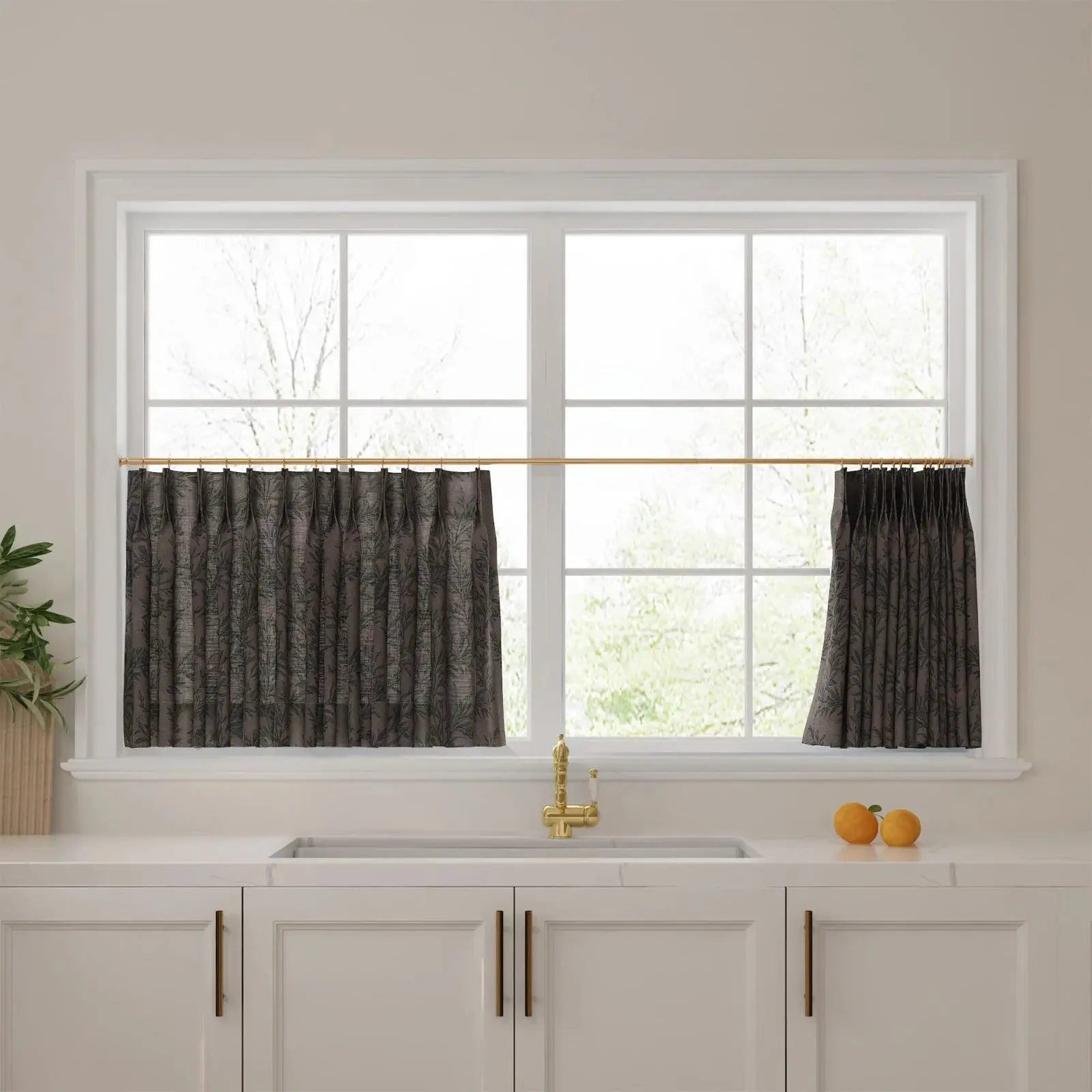 Sara Le Print Linen Pleated Cafe Curtains - Image 27
