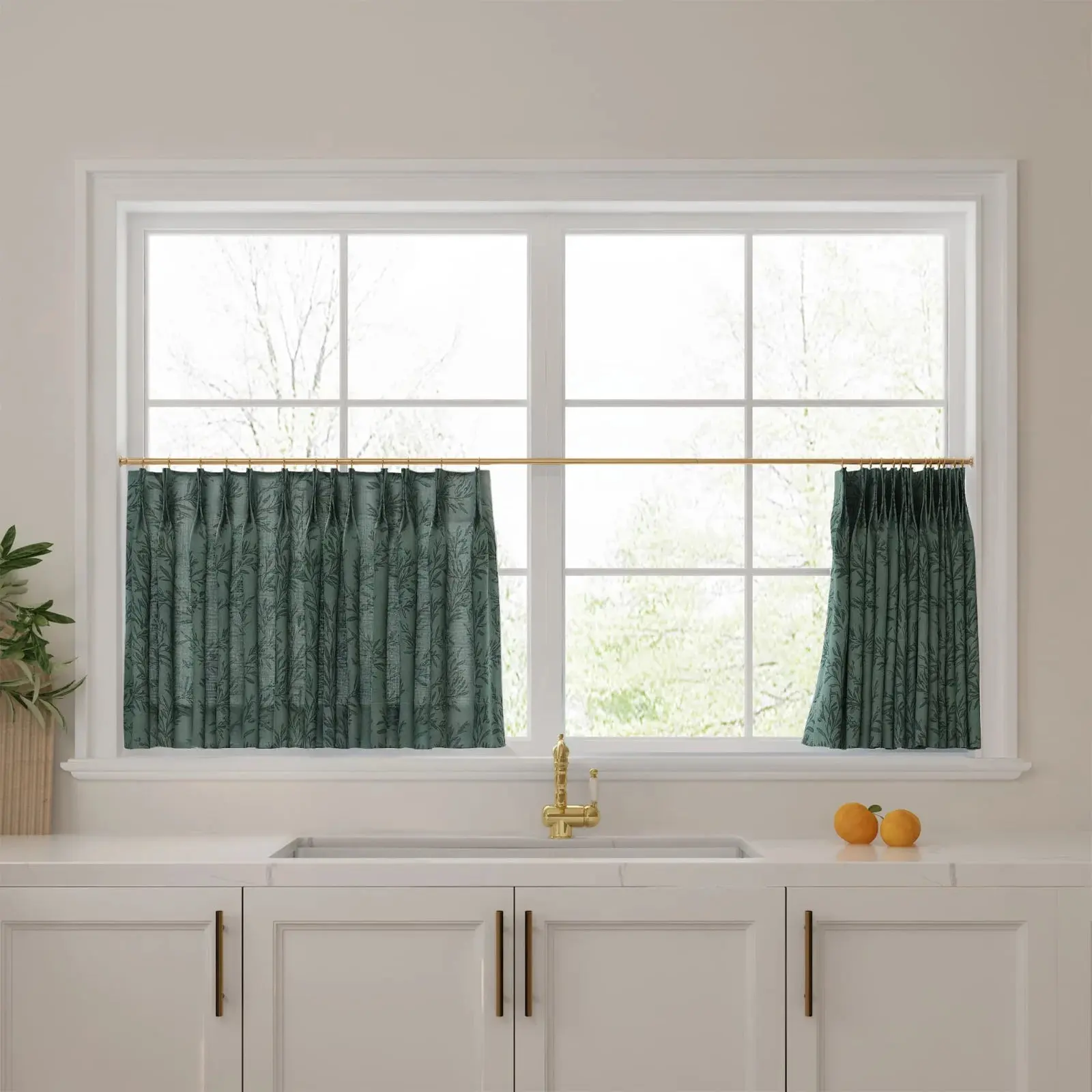 Sara Le Print Linen Pleated Cafe Curtains - Image 30
