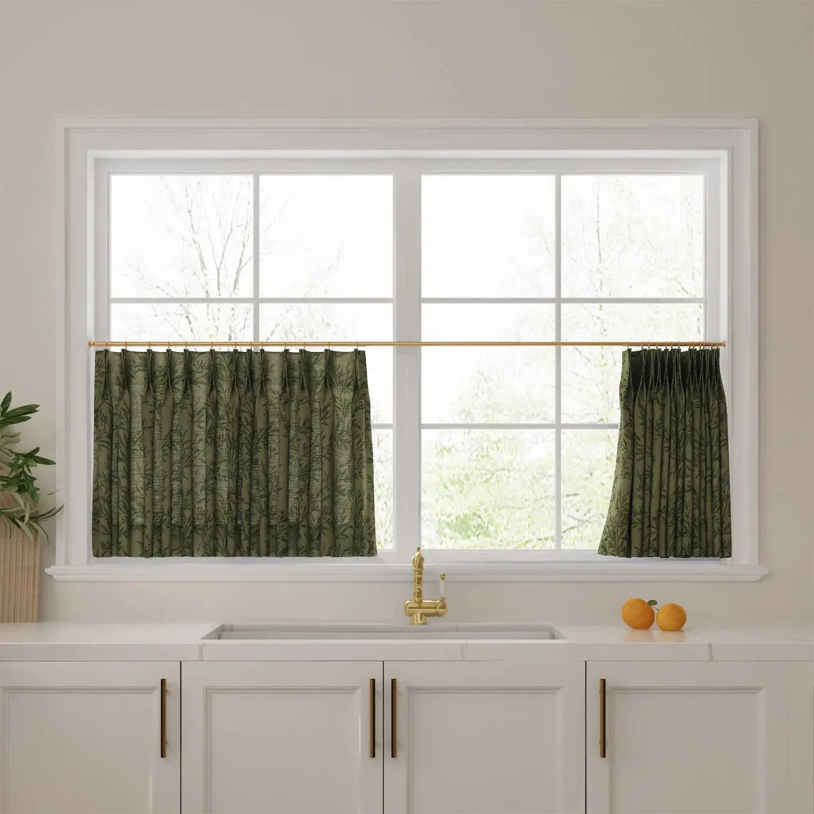 Sara Le Print Linen Pleated Cafe Curtains - Image 39