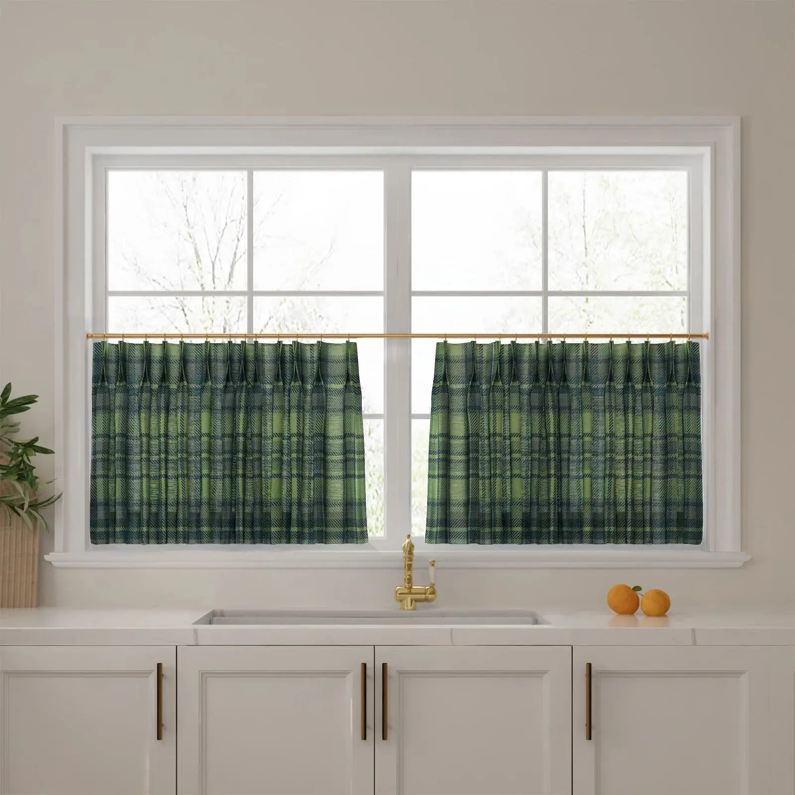 Sara Le Print Linen Pleated Cafe Curtains - Image 44