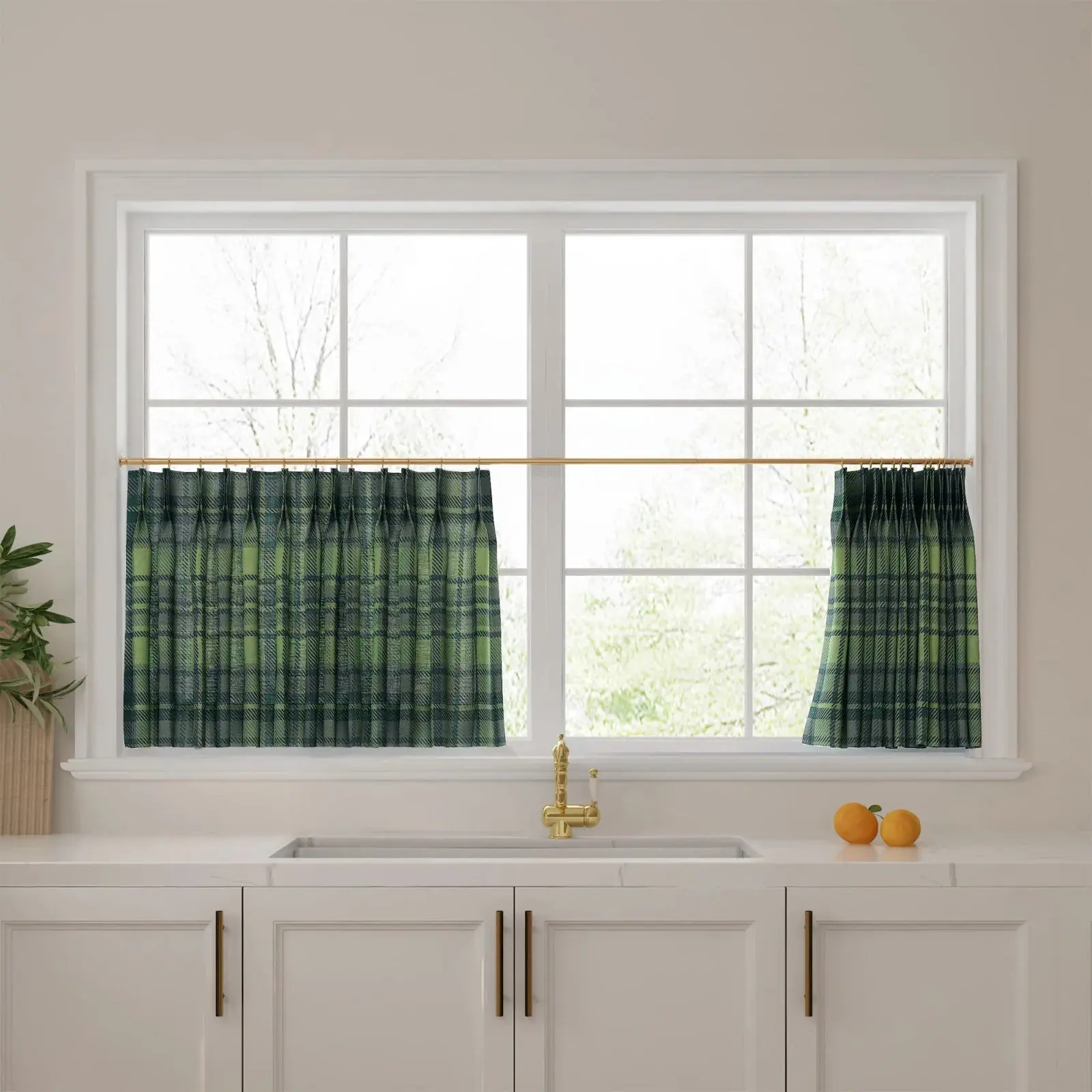 Sara Le Print Linen Pleated Cafe Curtains - Image 45