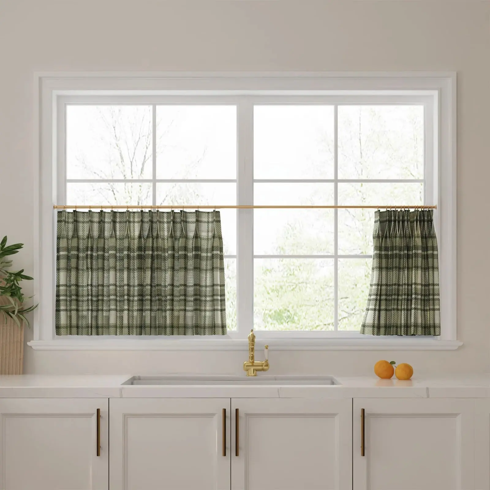 Sara Le Print Linen Pleated Cafe Curtains - Image 50