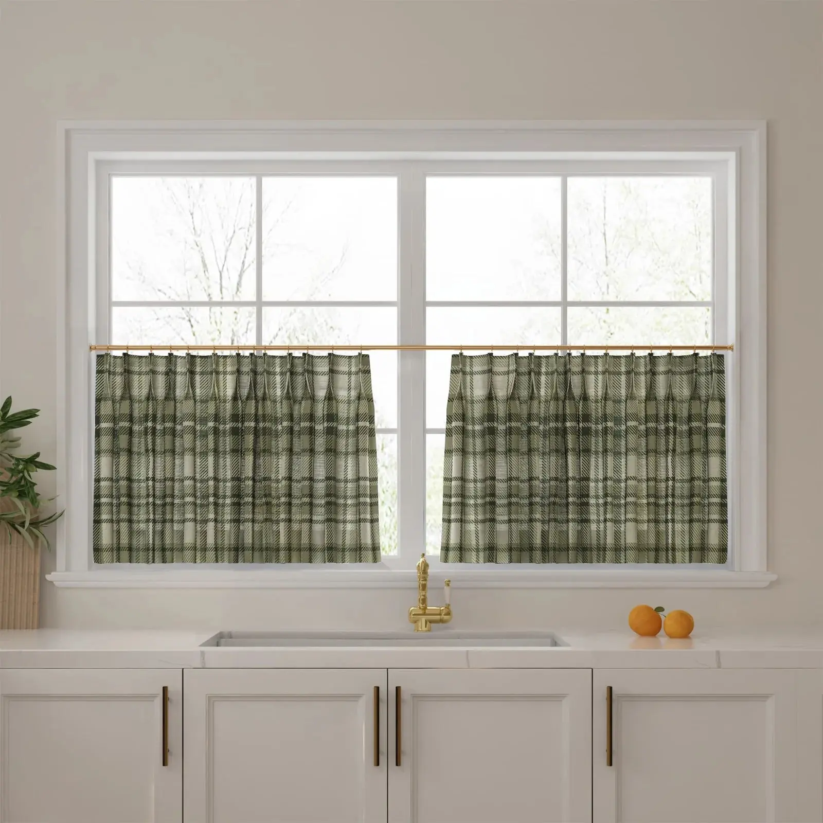 Sara Le Print Linen Pleated Cafe Curtains - Image 51