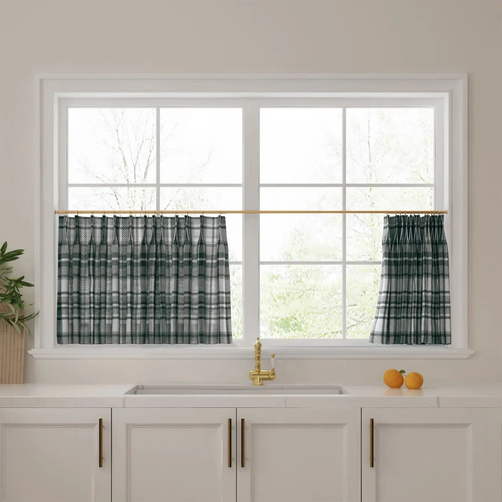 Sara Le Print Linen Pleated Cafe Curtains - Image 53