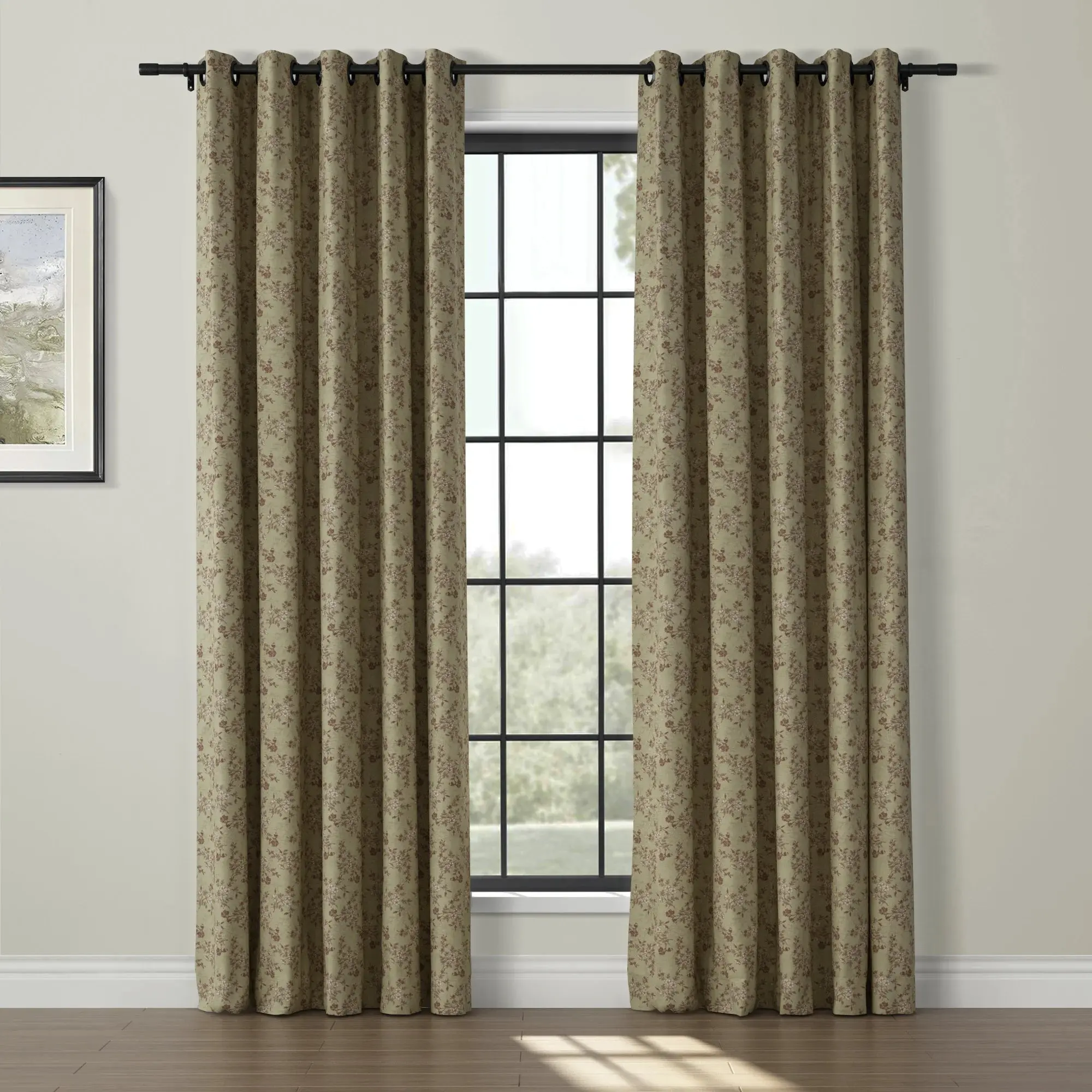 Sara Le Print Linen Drapery Grommet - Image 8