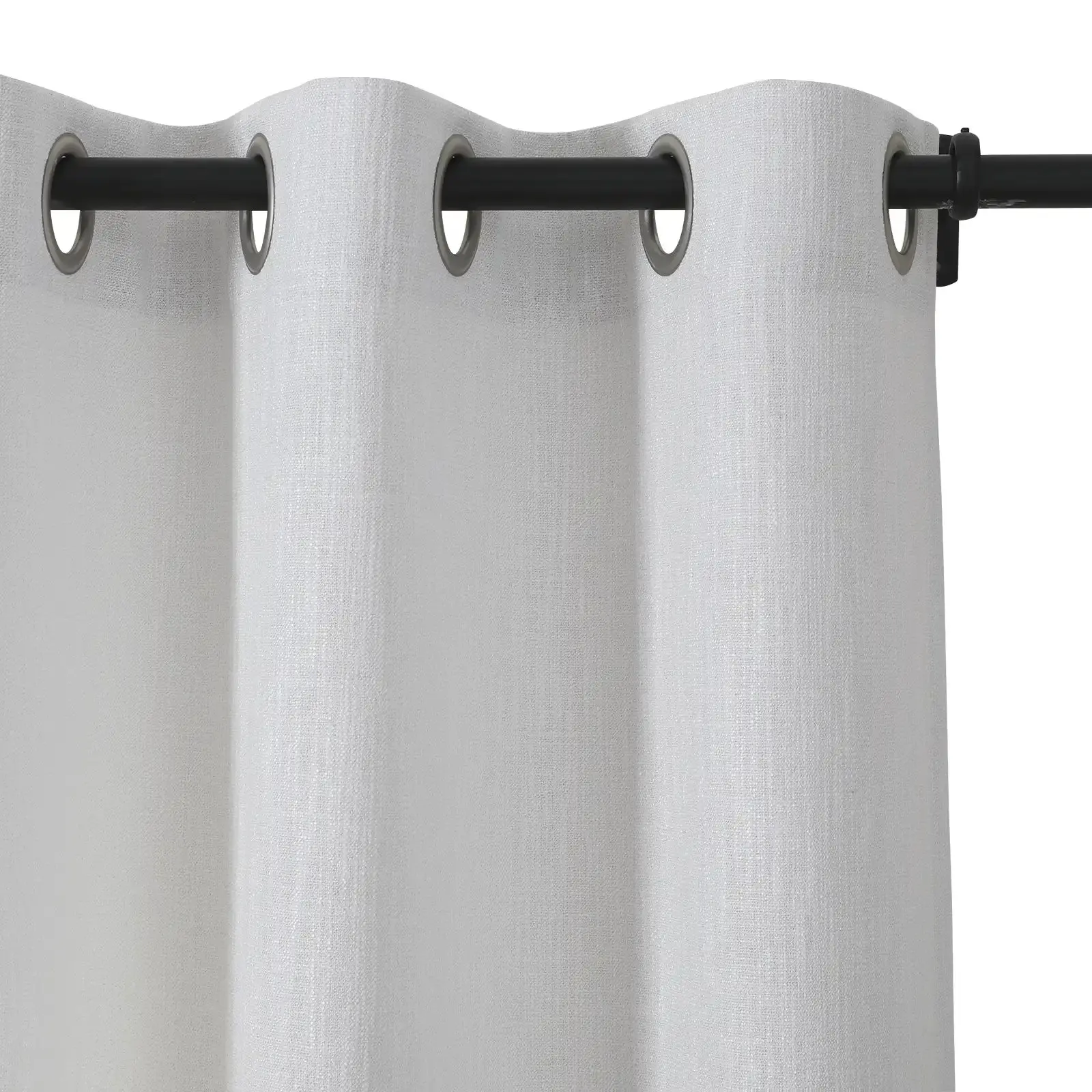 Sarai Textured Metallic Cotton Blend Curtain Grommet - Image 3