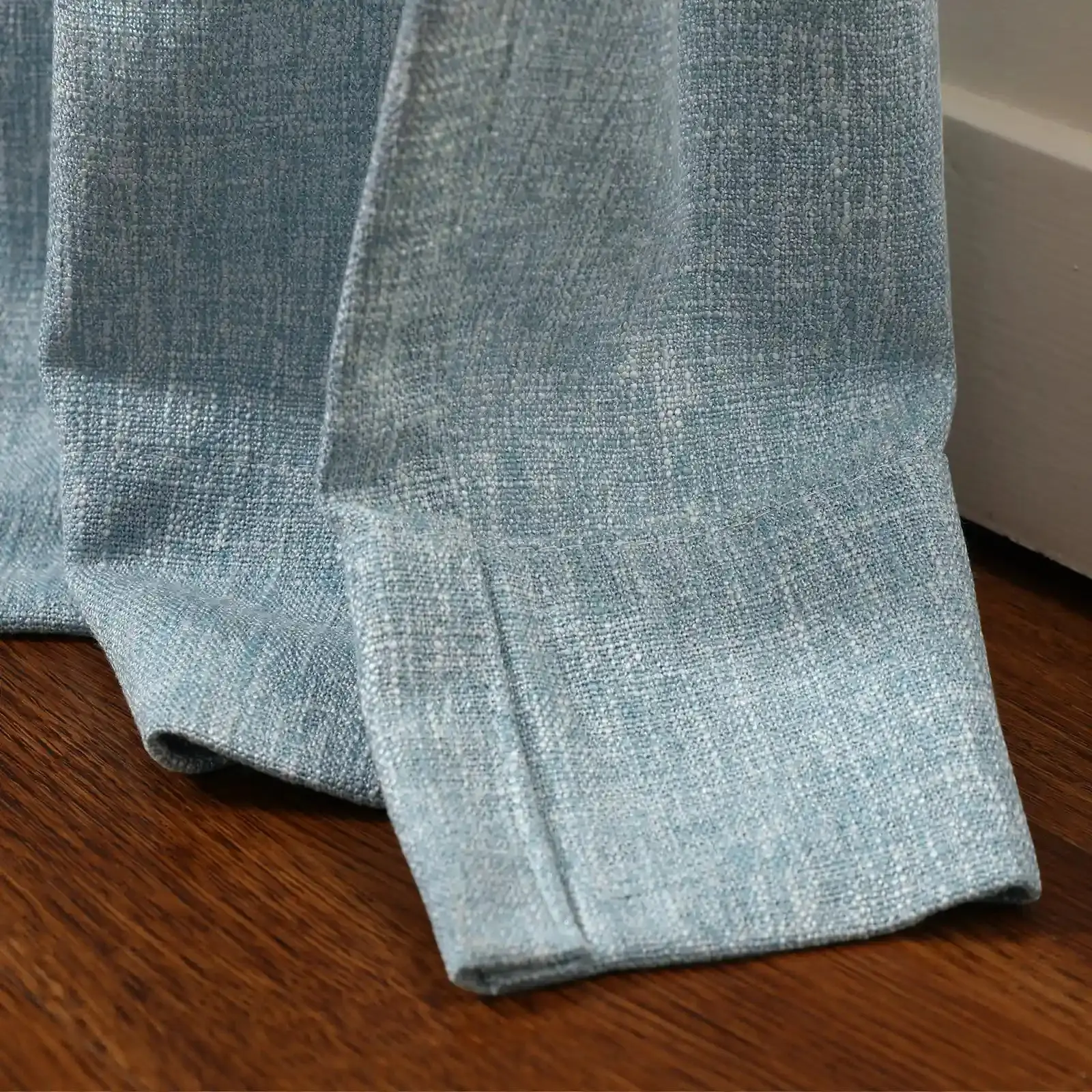 Sarai Textured Metallic Cotton Blend Curtain Pleated - Image 11