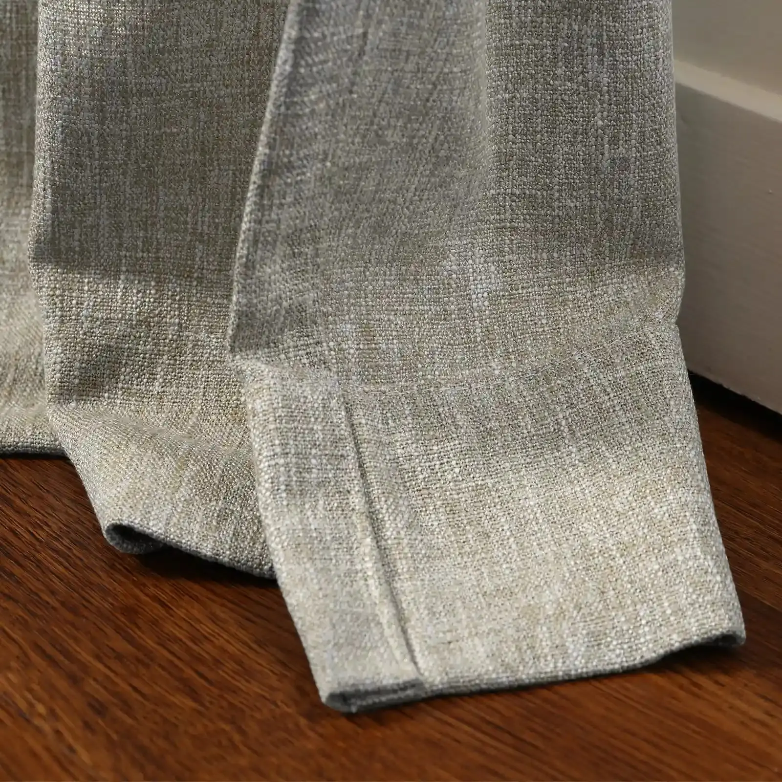 Sarai Textured Metallic Cotton Blend Curtain Pleated - Image 44