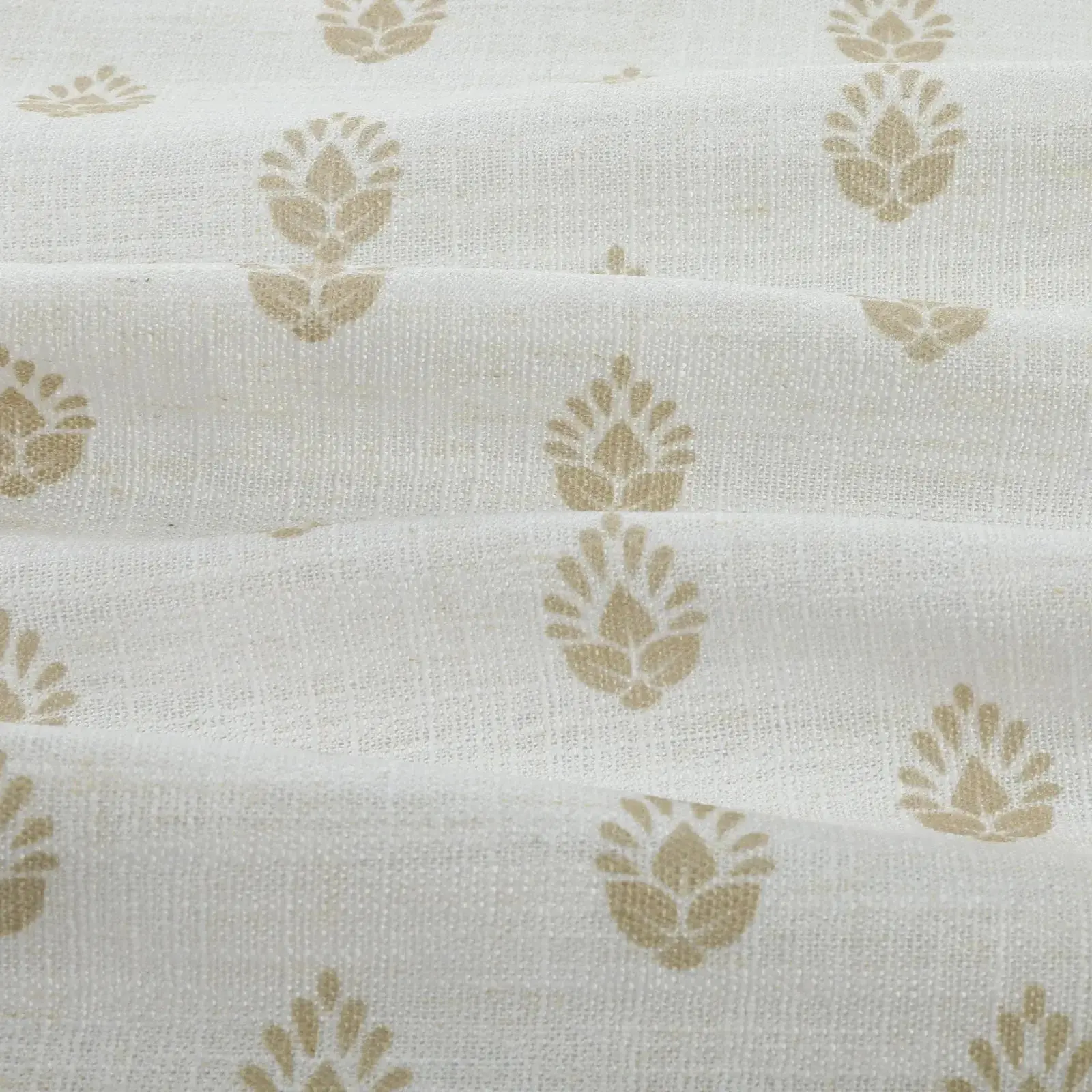 Stefana Silber Print Linen Blend Curtain Drapery Pleated - Image 74