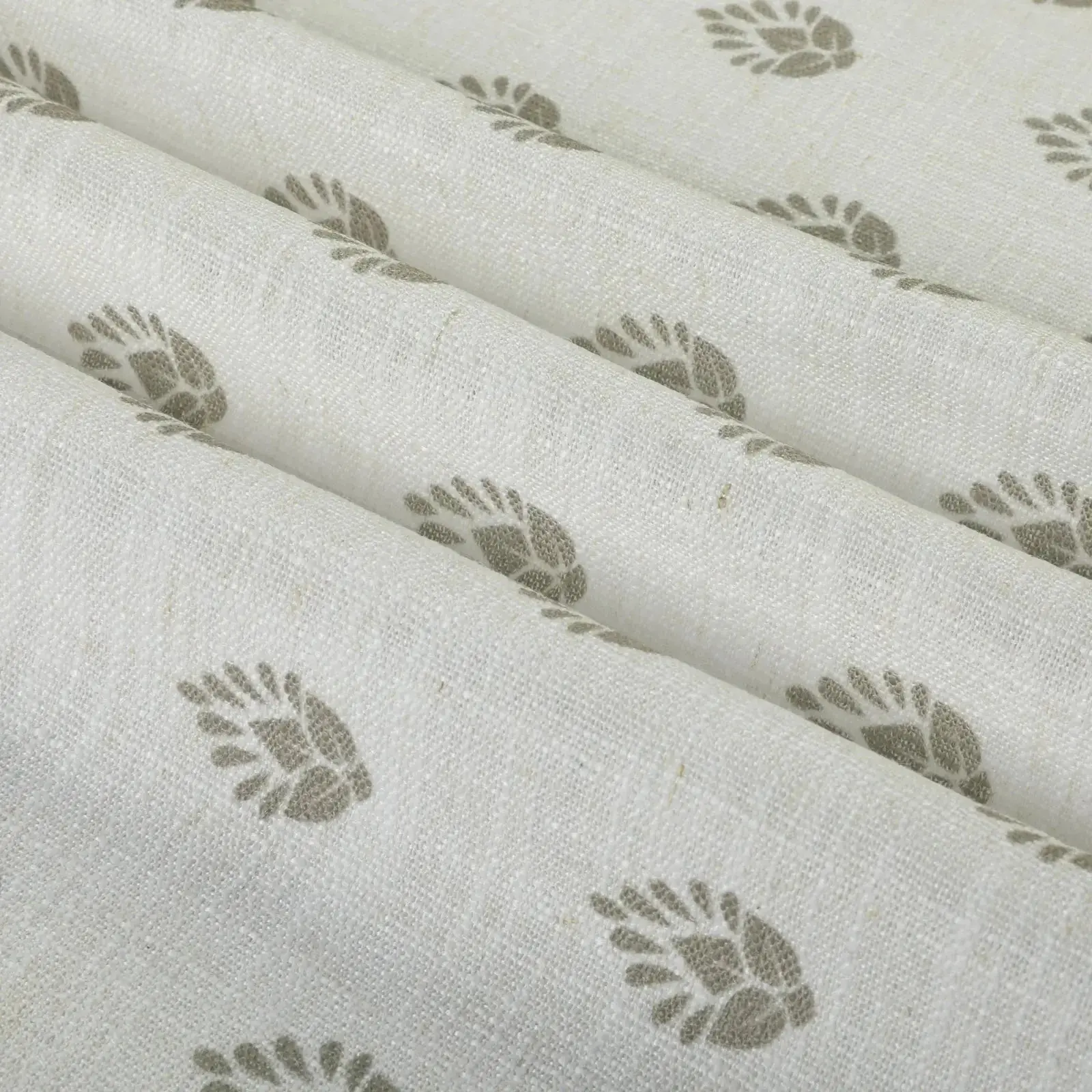 Stefana Silber Print Linen Blend Curtain Drapery Pleated - Image 80