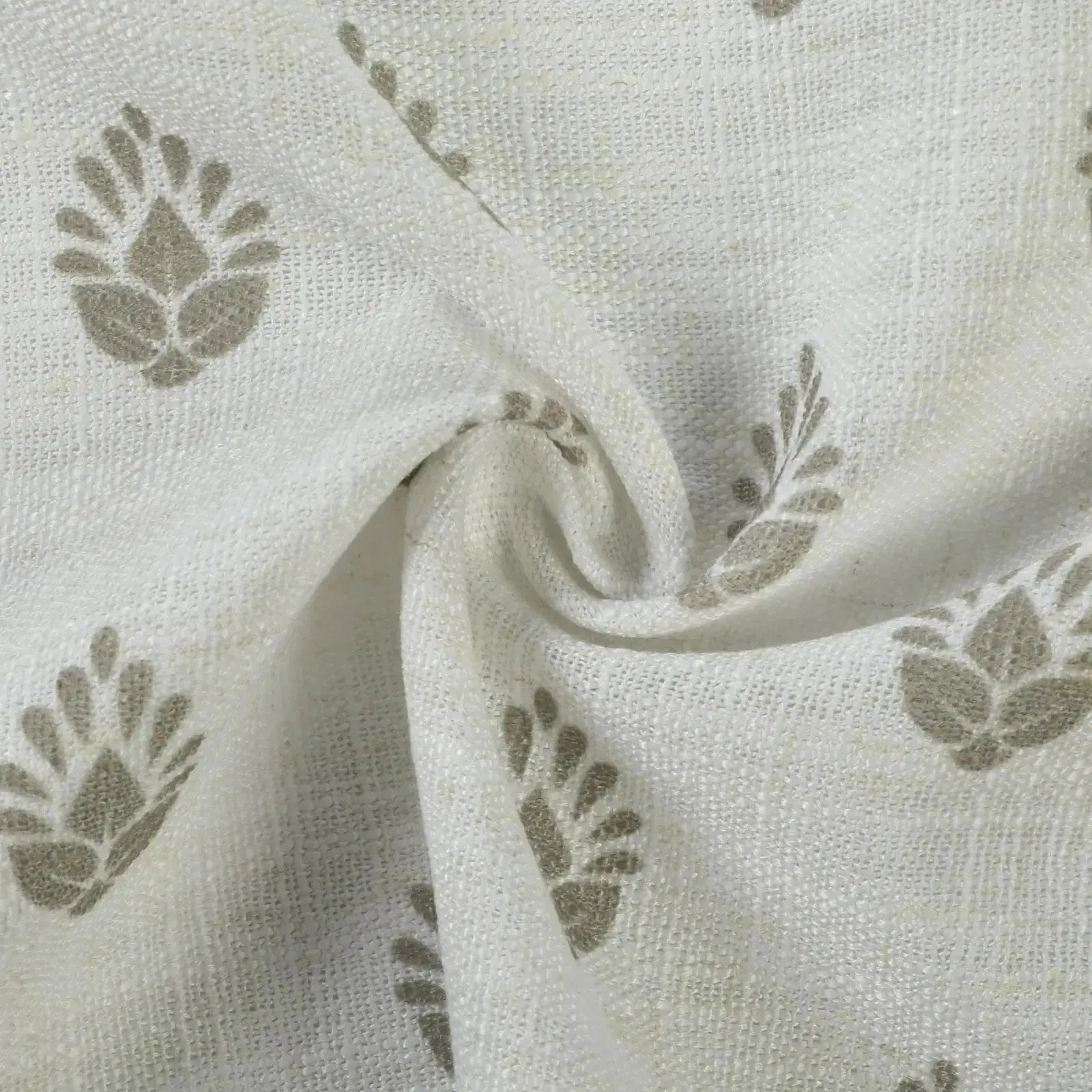Stefana Silber Print Linen Blend Curtain Drapery Pleated - Image 83