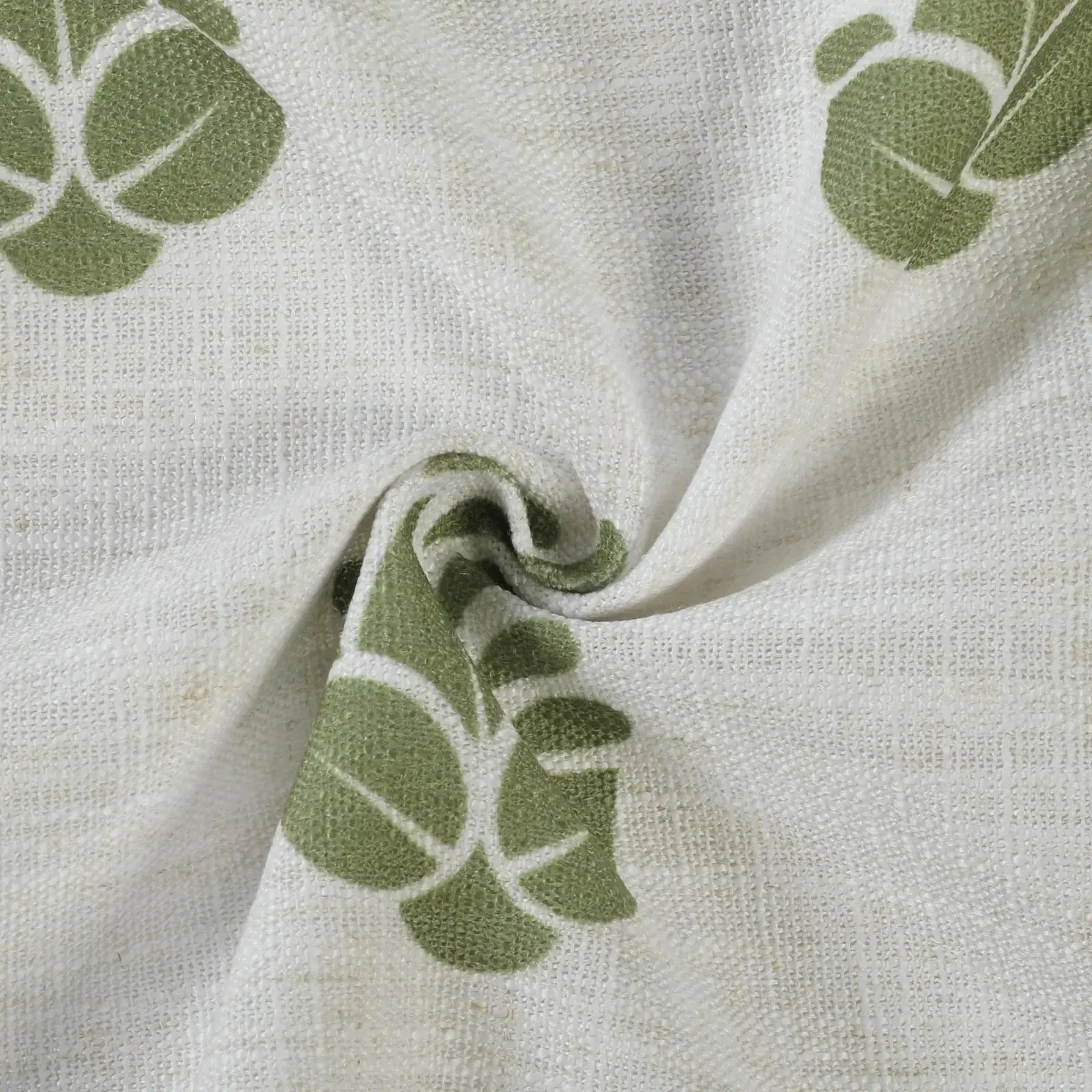 Stefana Silber Print Linen Blend Curtain Drapery Pleated - Image 111