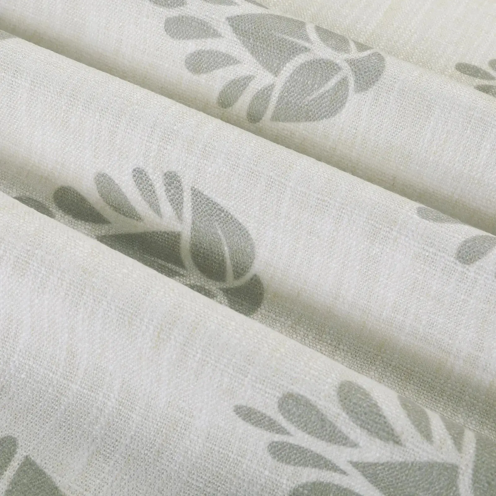 Stefana Silber Print Linen Blend Curtain Drapery Pleated - Image 101