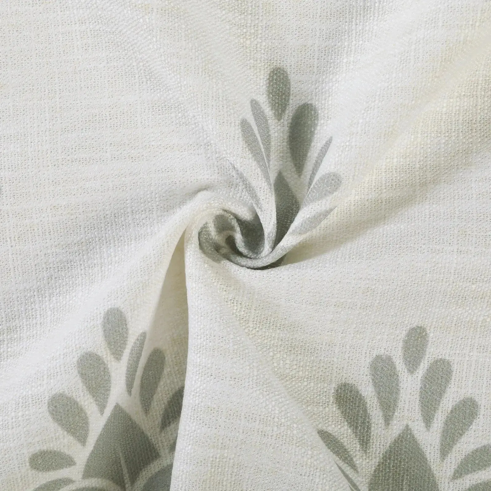 Stefana Silber Print Linen Blend Curtain Drapery Pleated - Image 100