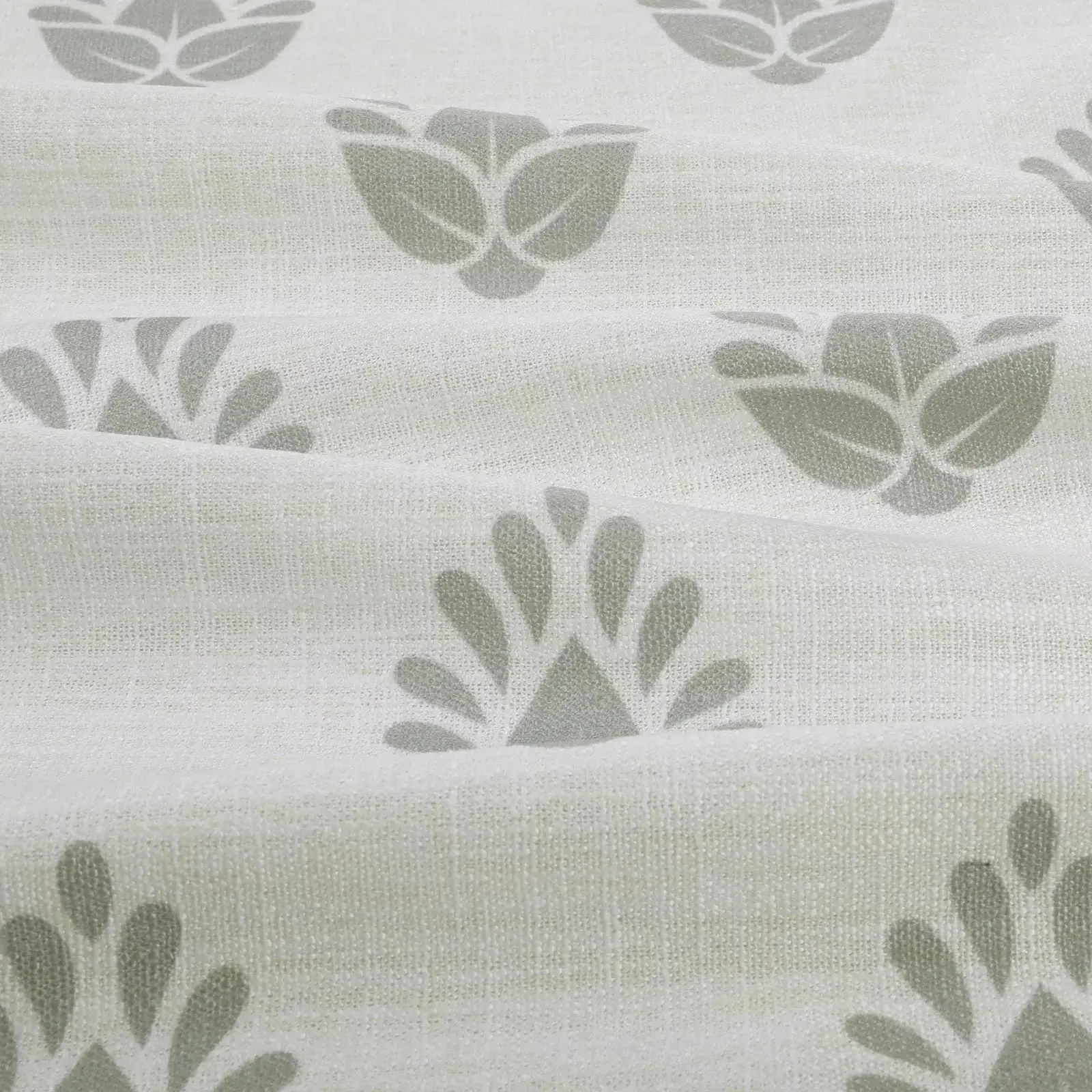 Stefana Silber Print Linen Blend Curtain Drapery Pleated - Image 103