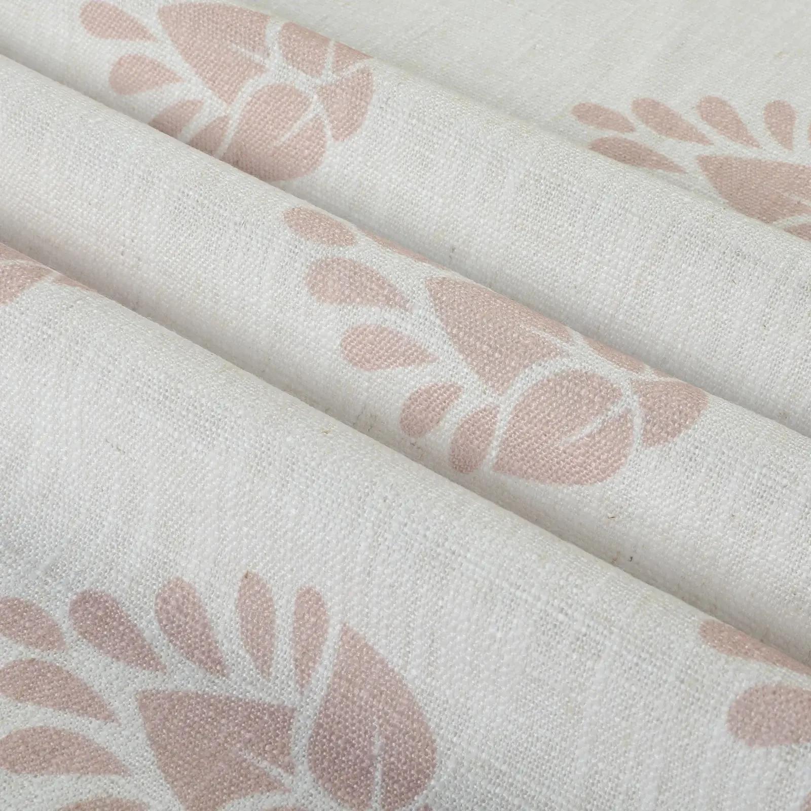 Stefana Silber Print Linen Blend Curtain Drapery Pleated - Image 105