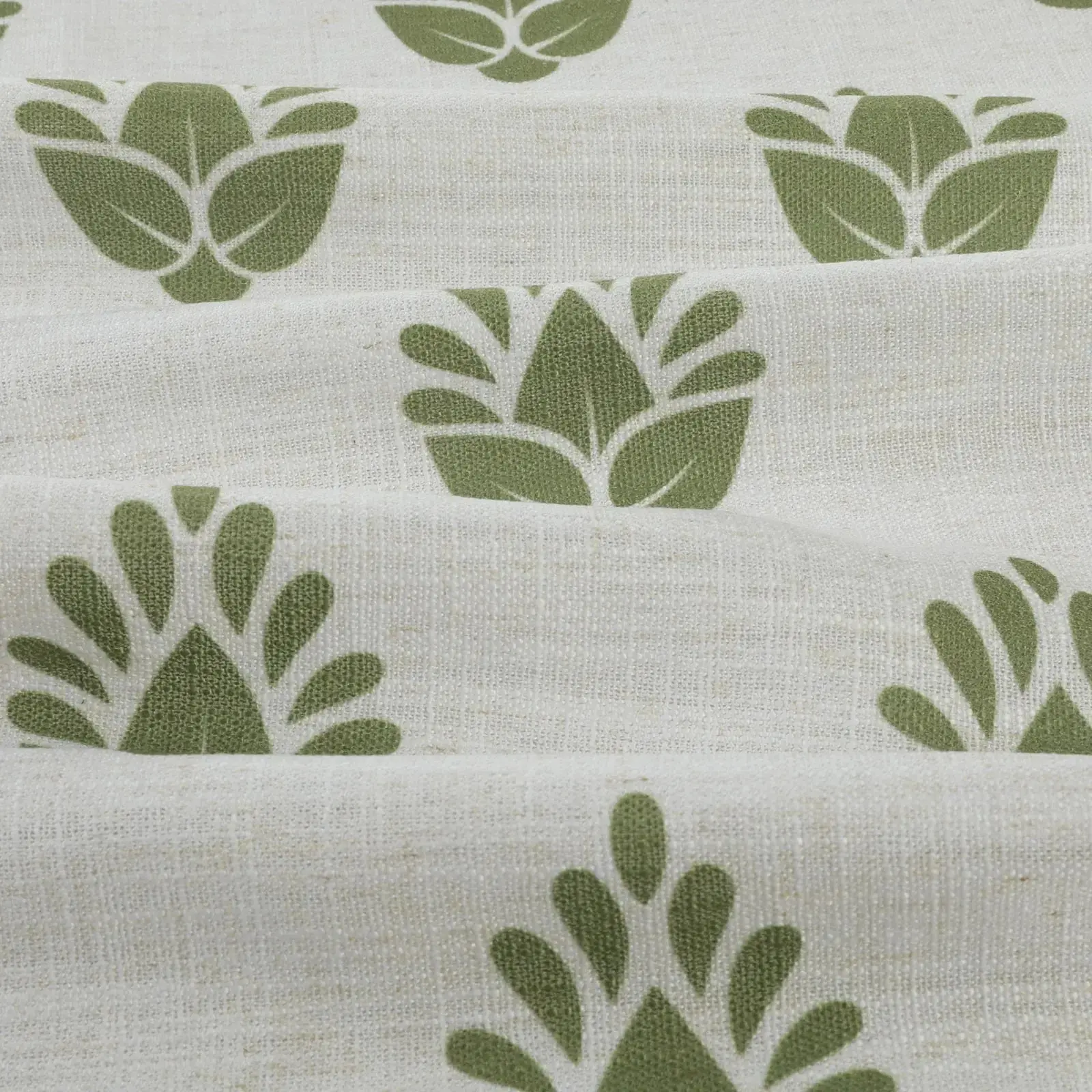 Stefana Silber Print Linen Blend Curtain Drapery Pleated - Image 110