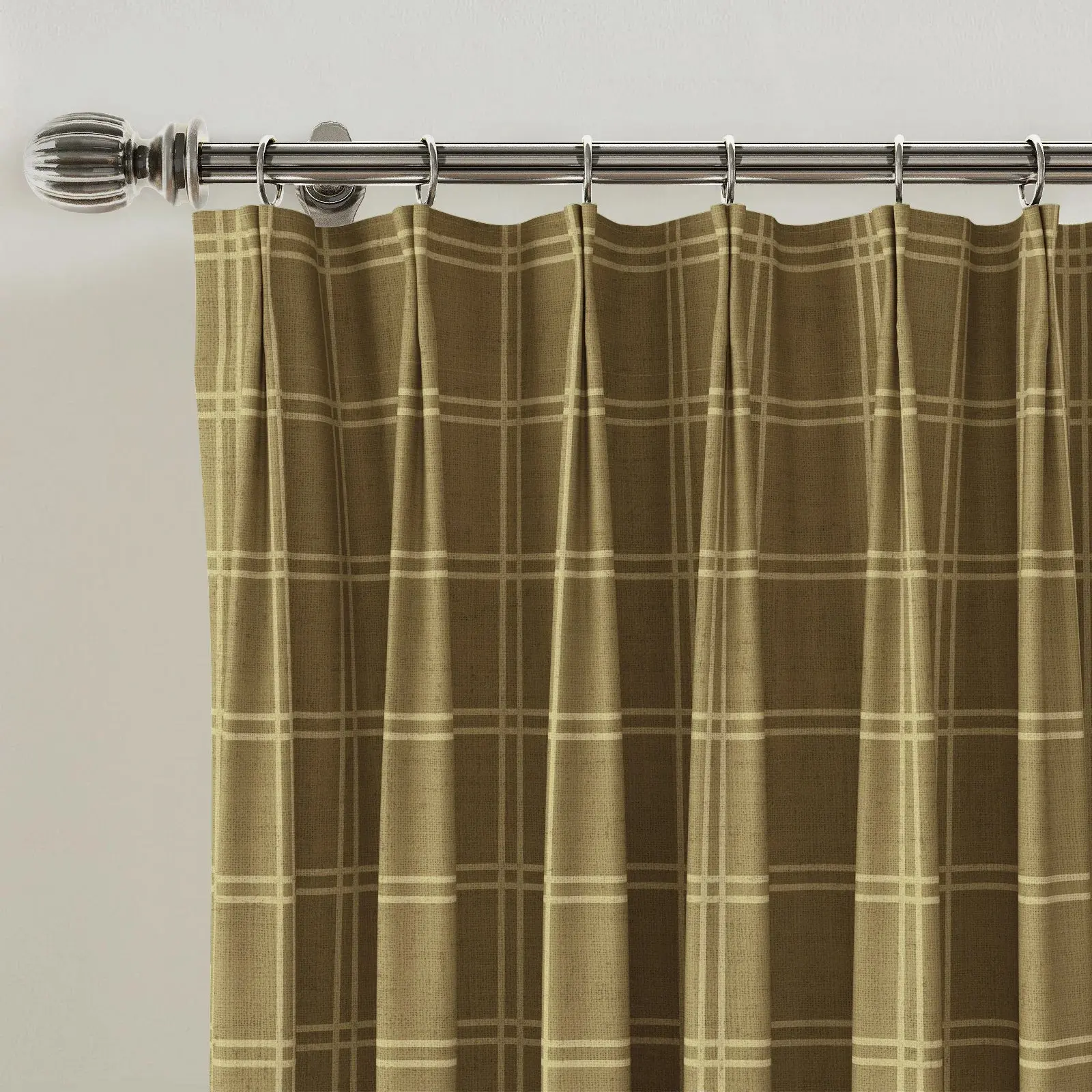 Stefana Silber Print Linen Blend Curtain Drapery Pleated - Image 41