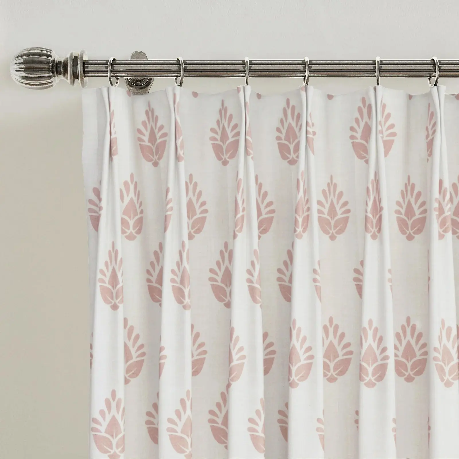 Stefana Silber Print Linen Blend Curtain Drapery Pleated - Image 47