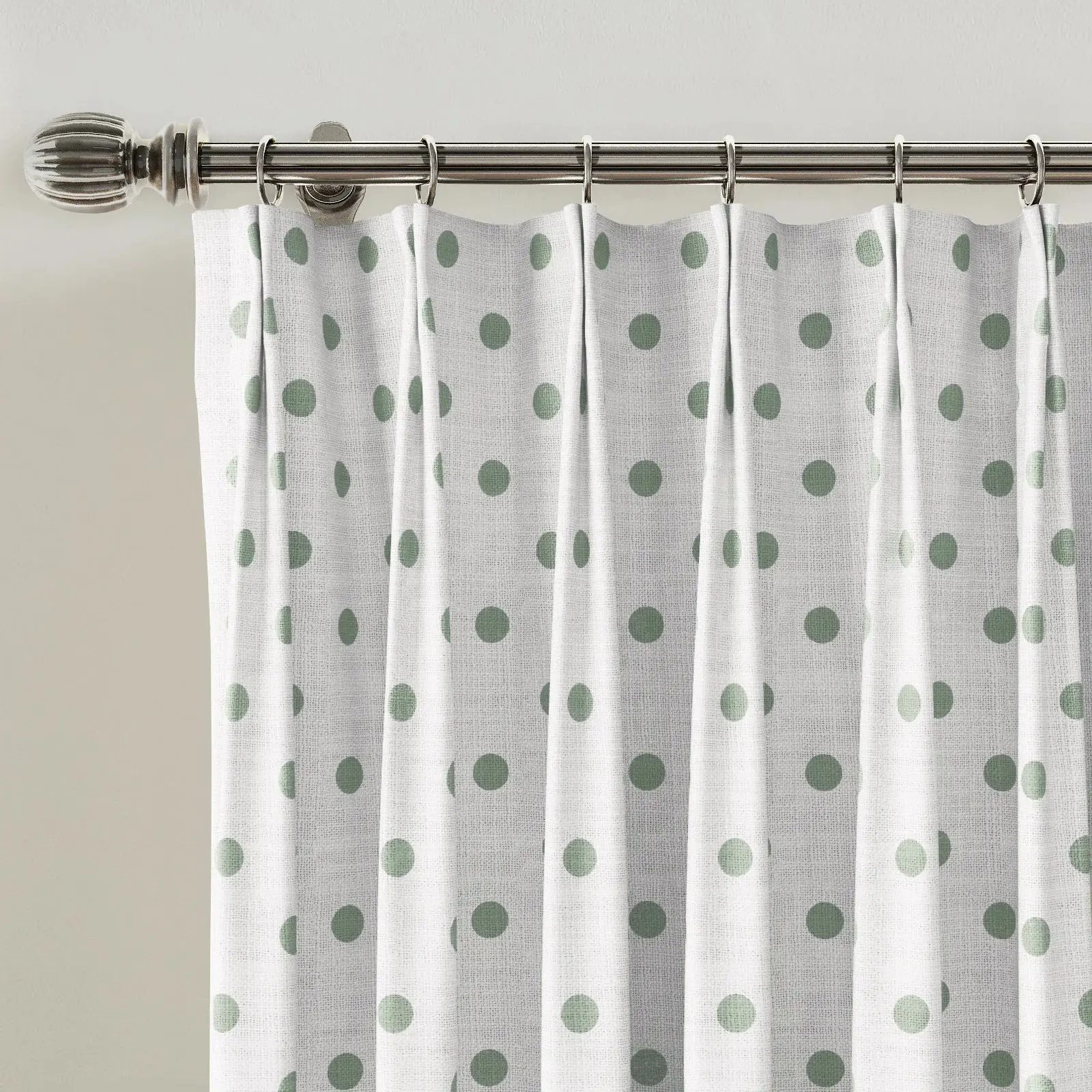 Stefana Silber Print Linen Blend Curtain Drapery Pleated - Image 55
