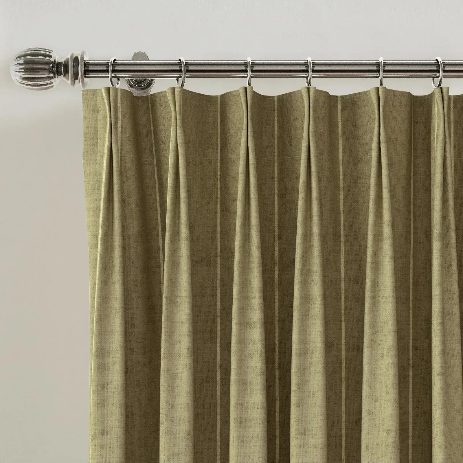 Stefana Silber Print Linen Blend Curtain Drapery Pleated - Image 69