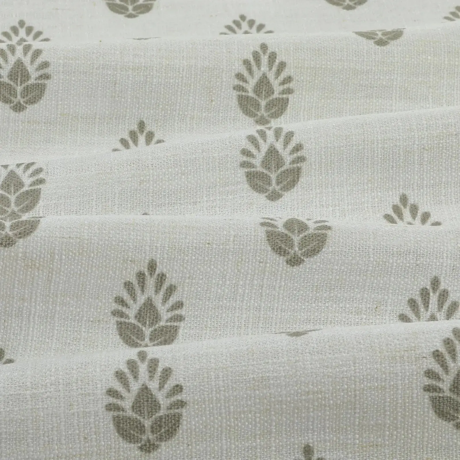 Stefana Silber Print Linen Blend Curtain Drapery Pleated - Image 82