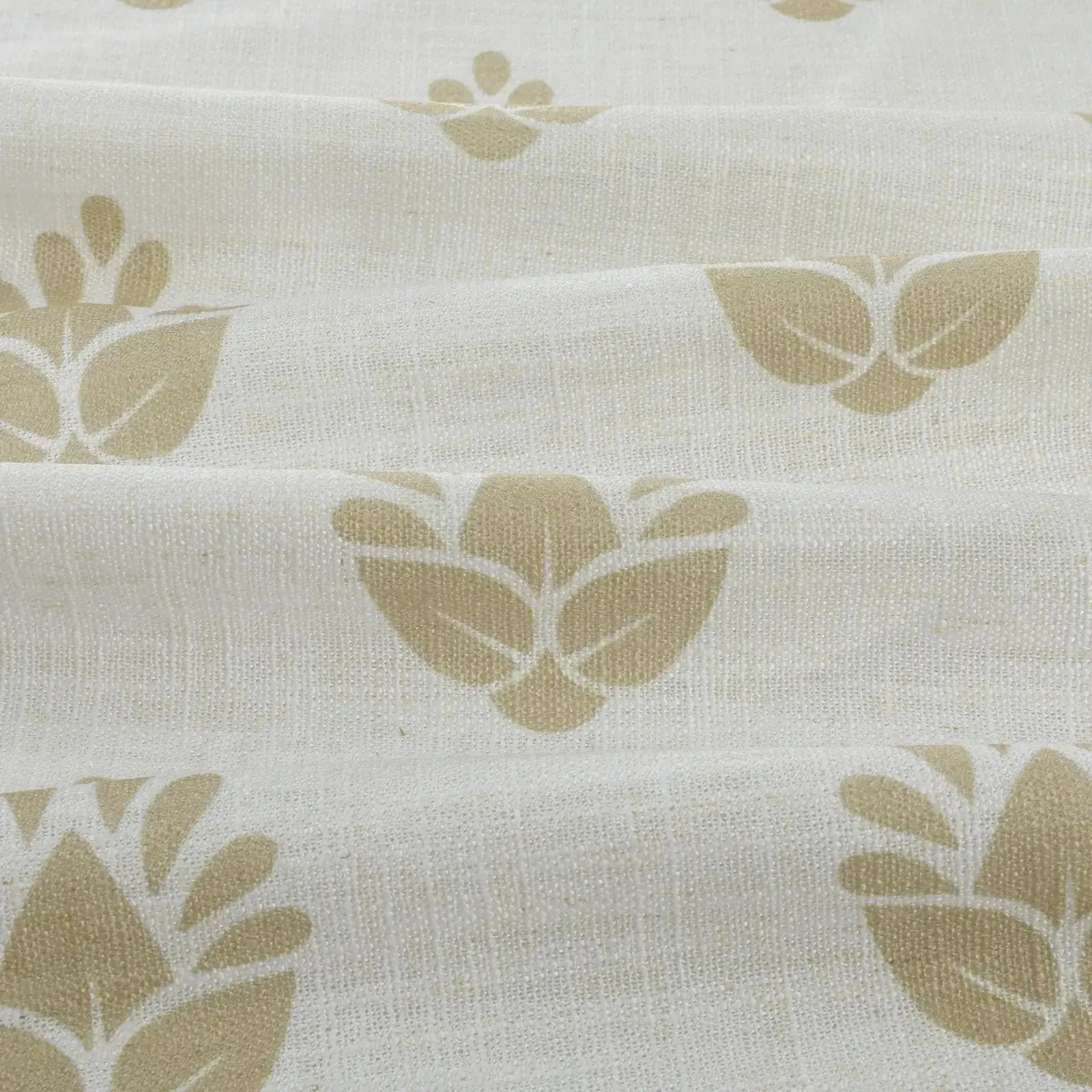Stefana Silber Print Linen Blend Curtain Drapery Pleated - Image 98