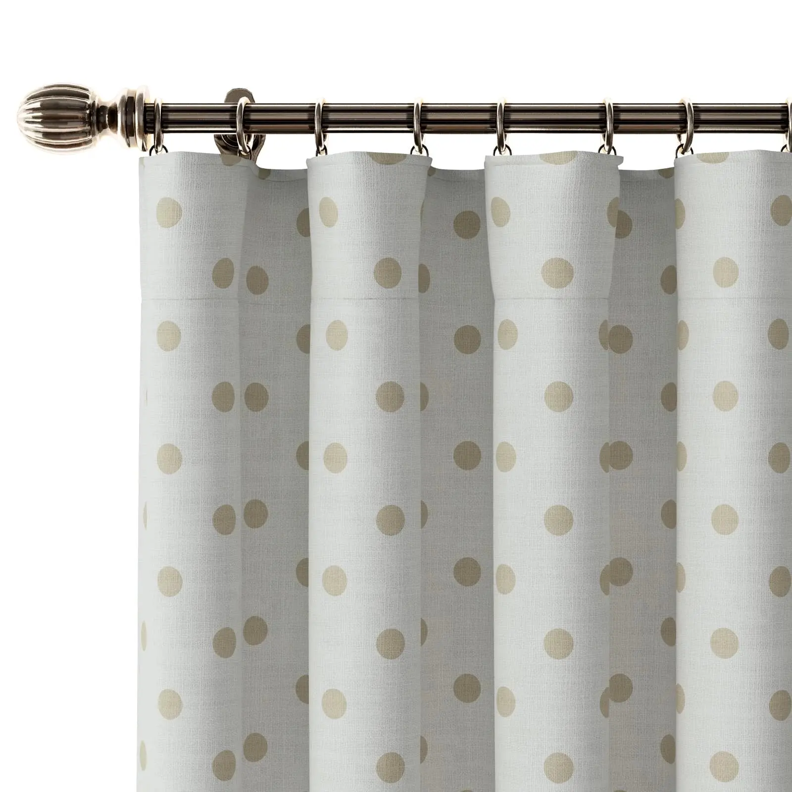 Stefana Silber Print Linen Curtain Drapery Soft Top - Image 10
