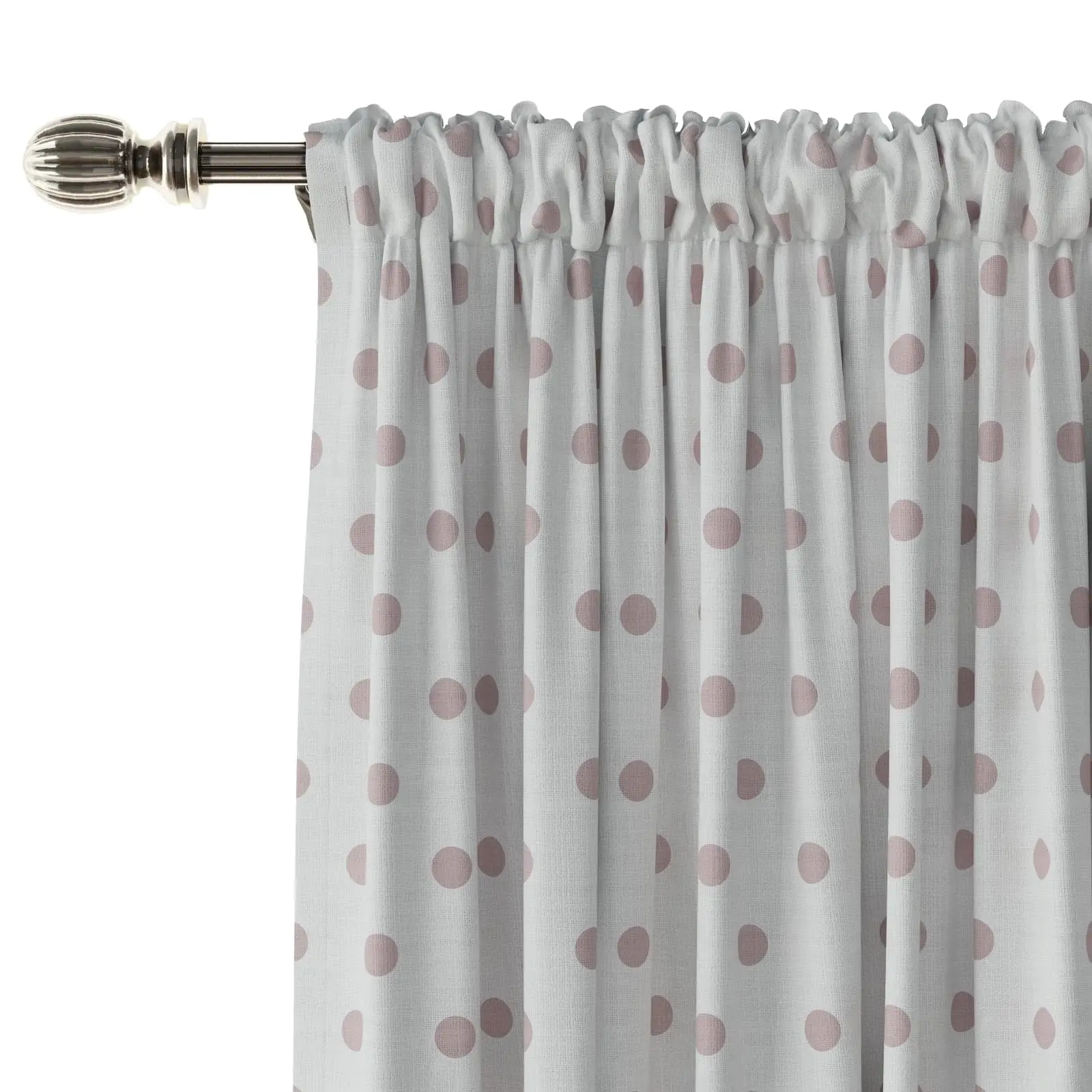 Stefana Silber Print Linen Curtain Drapery Soft Top - Image 19