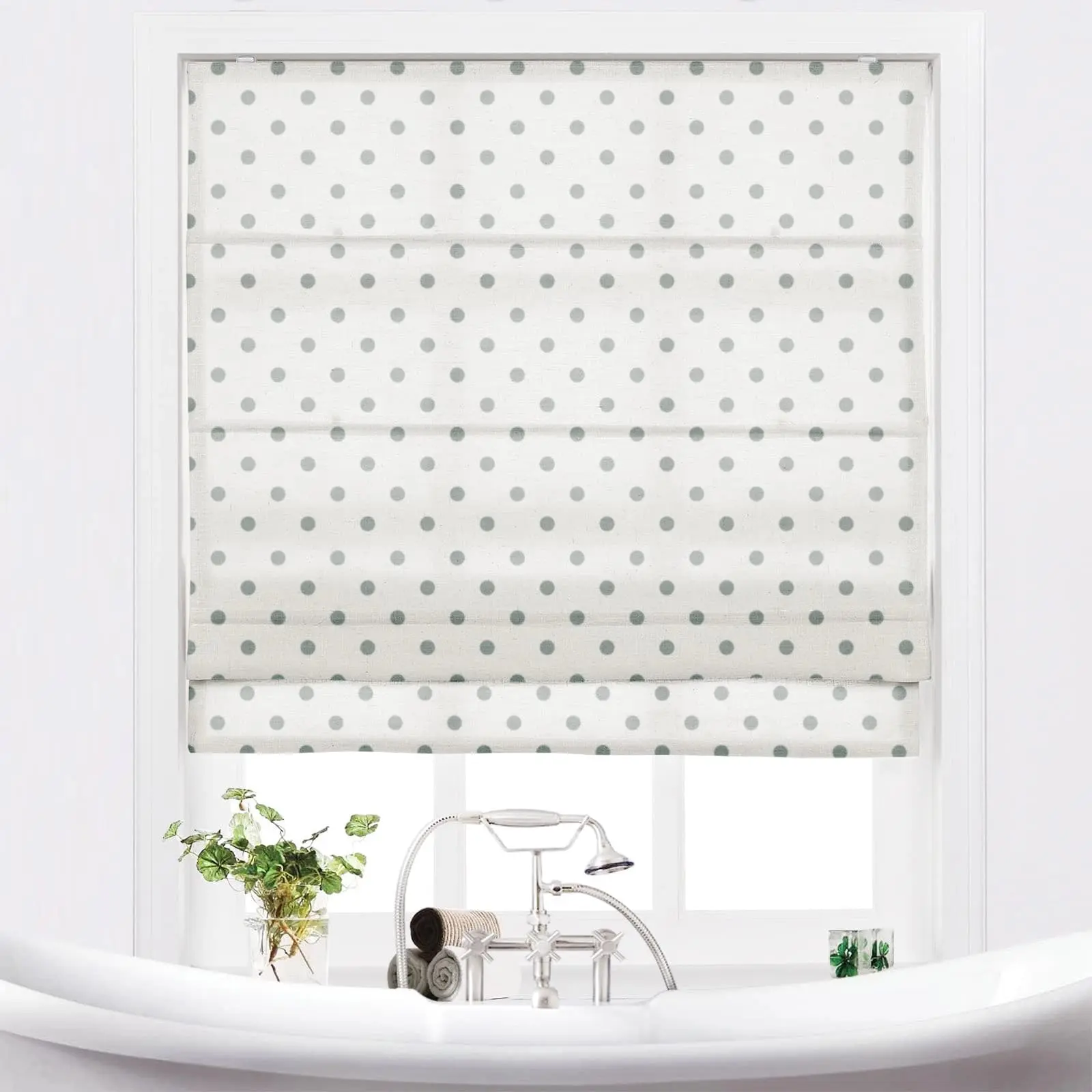Stefana Silber Printed Cordless Roman Shade - Image 19