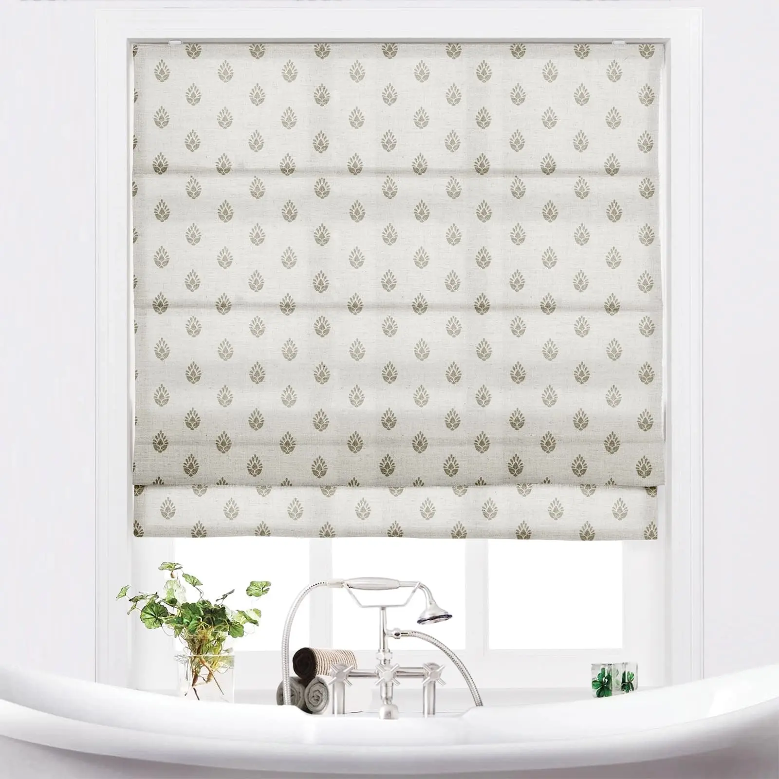 Stefana Silber Printed Cordless Roman Shade - Image 22