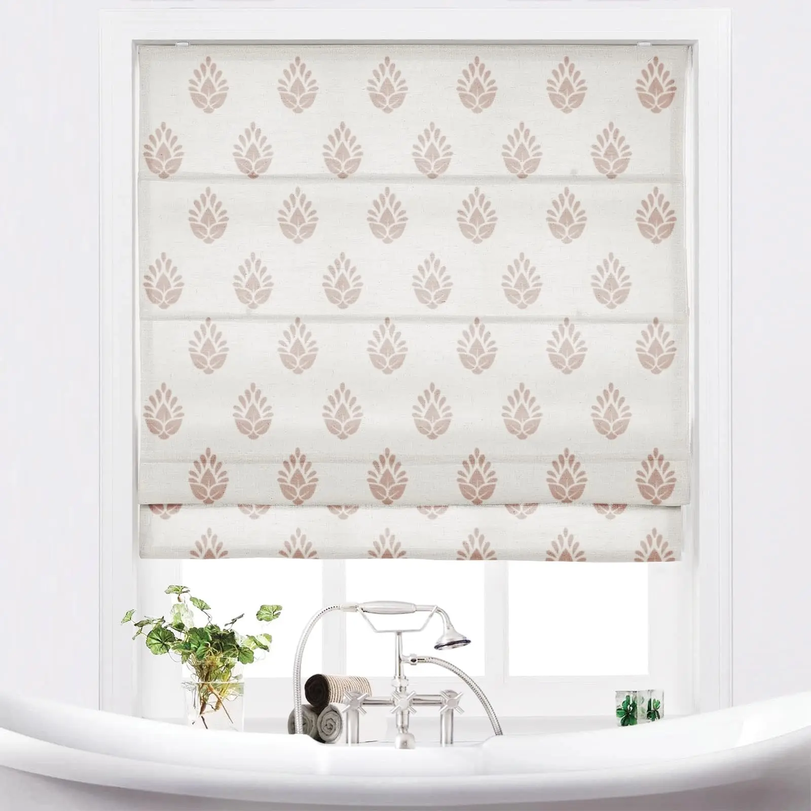Stefana Silber Printed Cordless Roman Shade - Image 23
