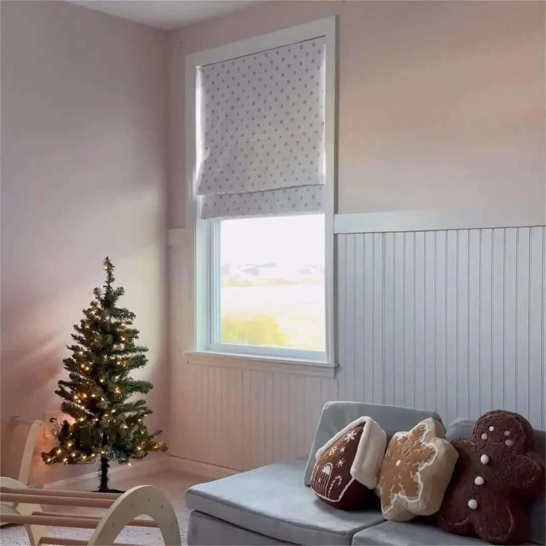 Stefana Silber Printed Cordless Roman Shade - Image 16