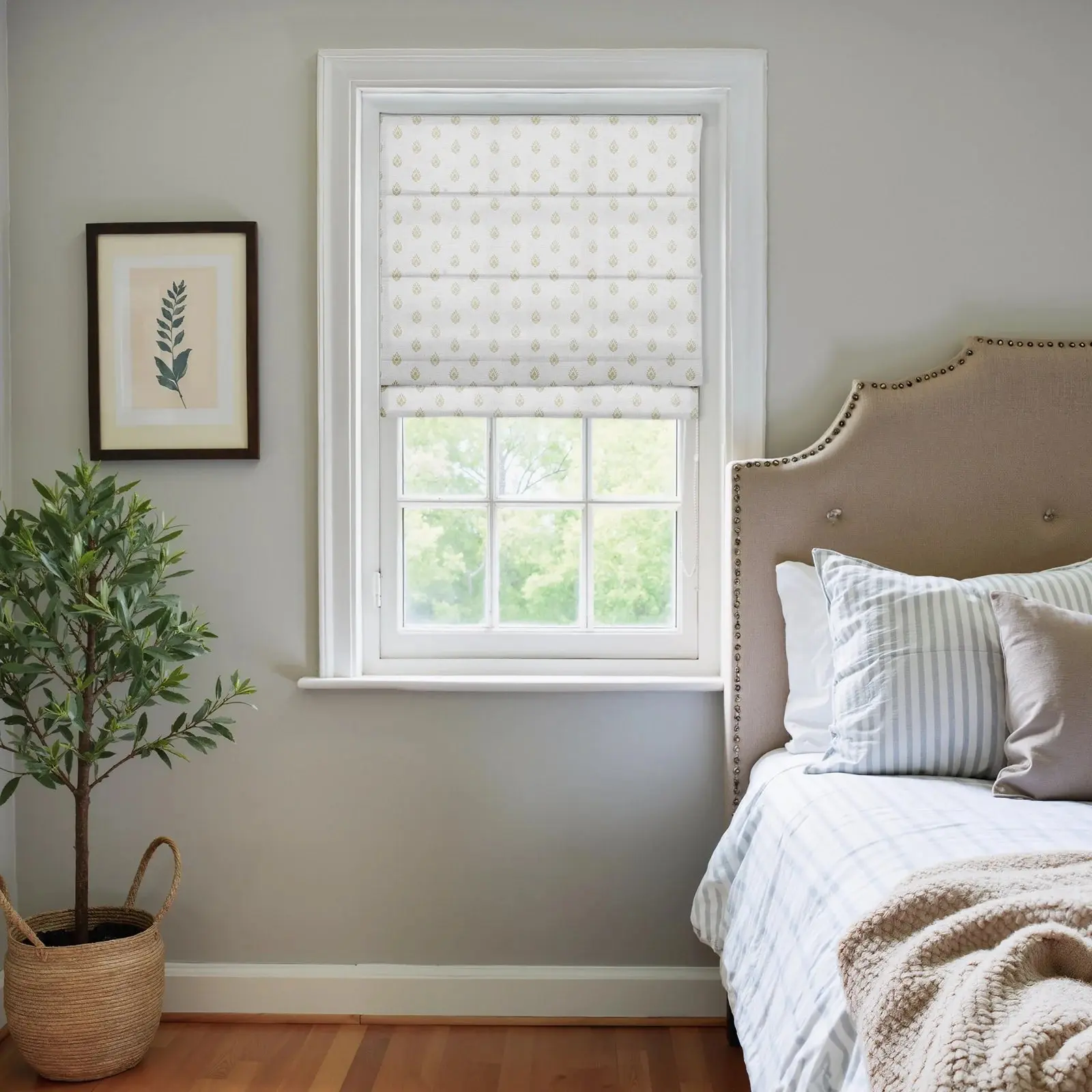 Stefana Silber Printed Roman Shade Cord Lift - Image 10