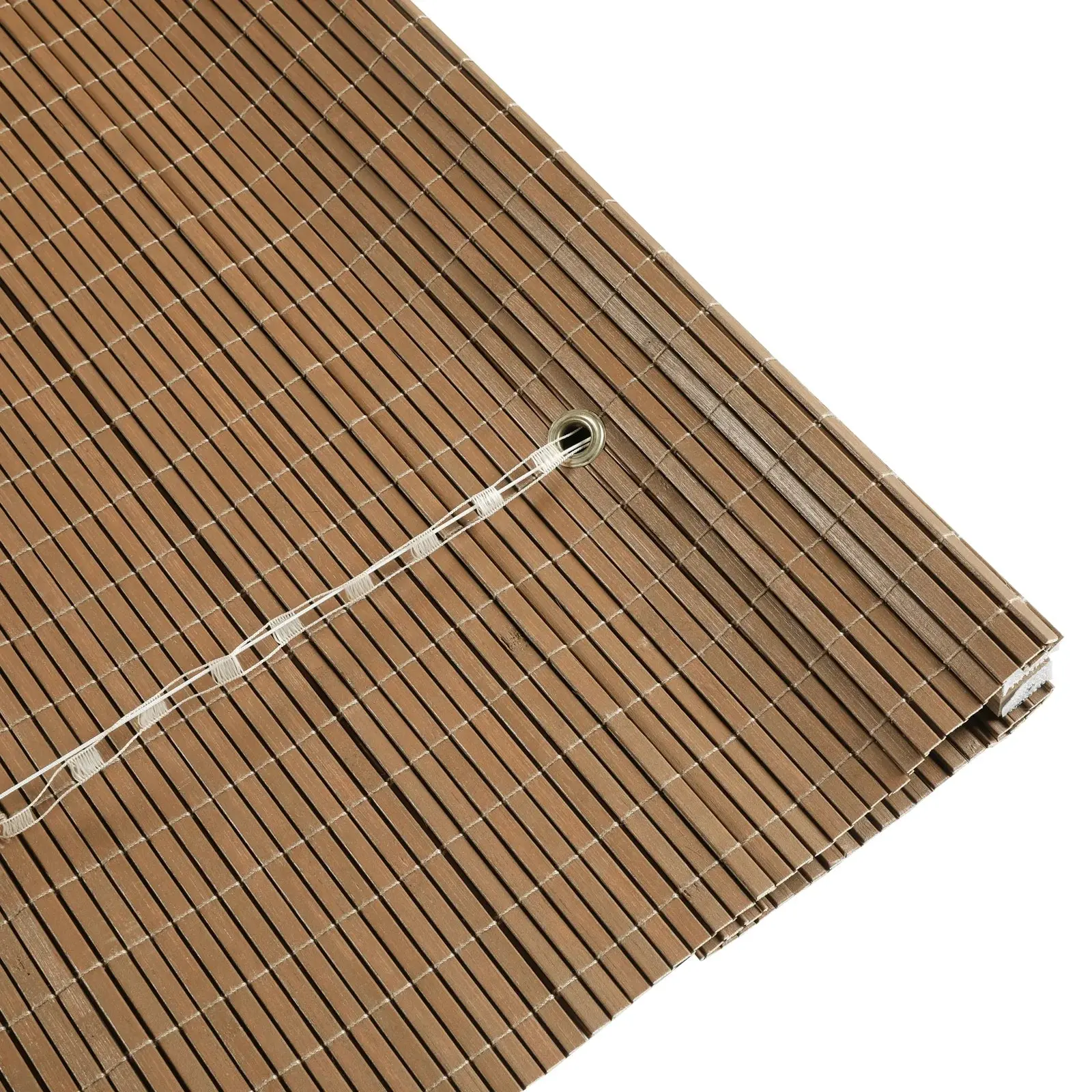 Sybil Bamboo Roman Shade - Almond - Image 11