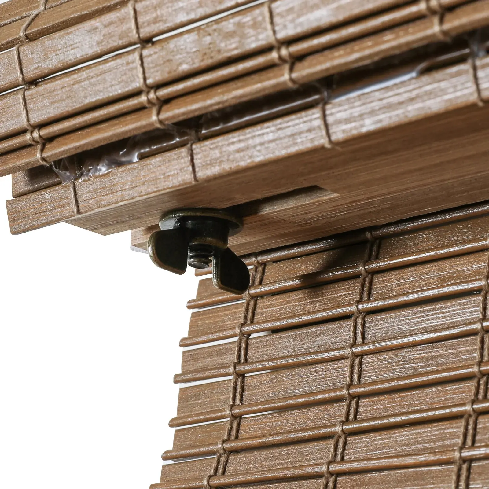 Sybil Bamboo Roman Shade - Almond - Image 9