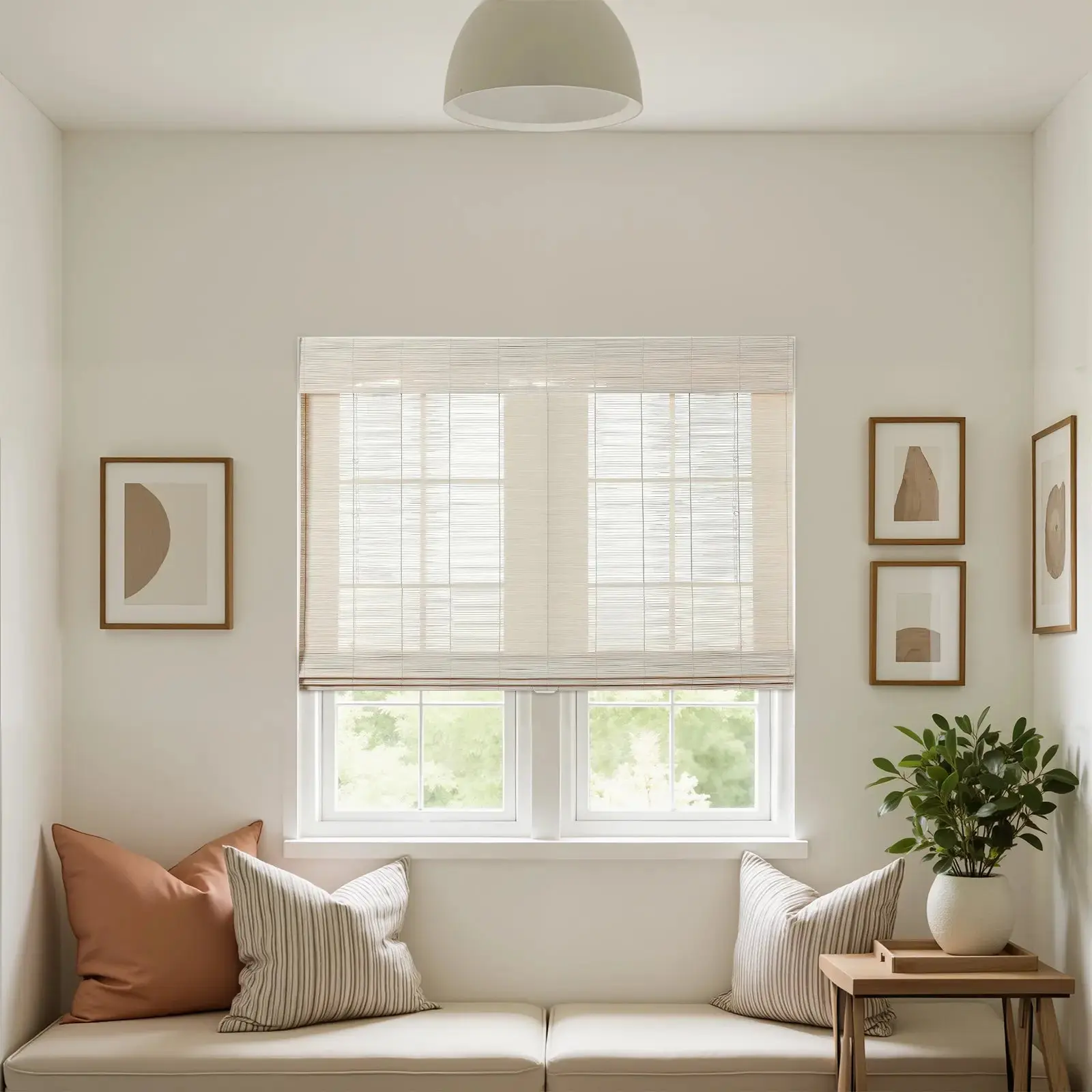 Sybil Bamboo Roman Shade Cordless - Image 8