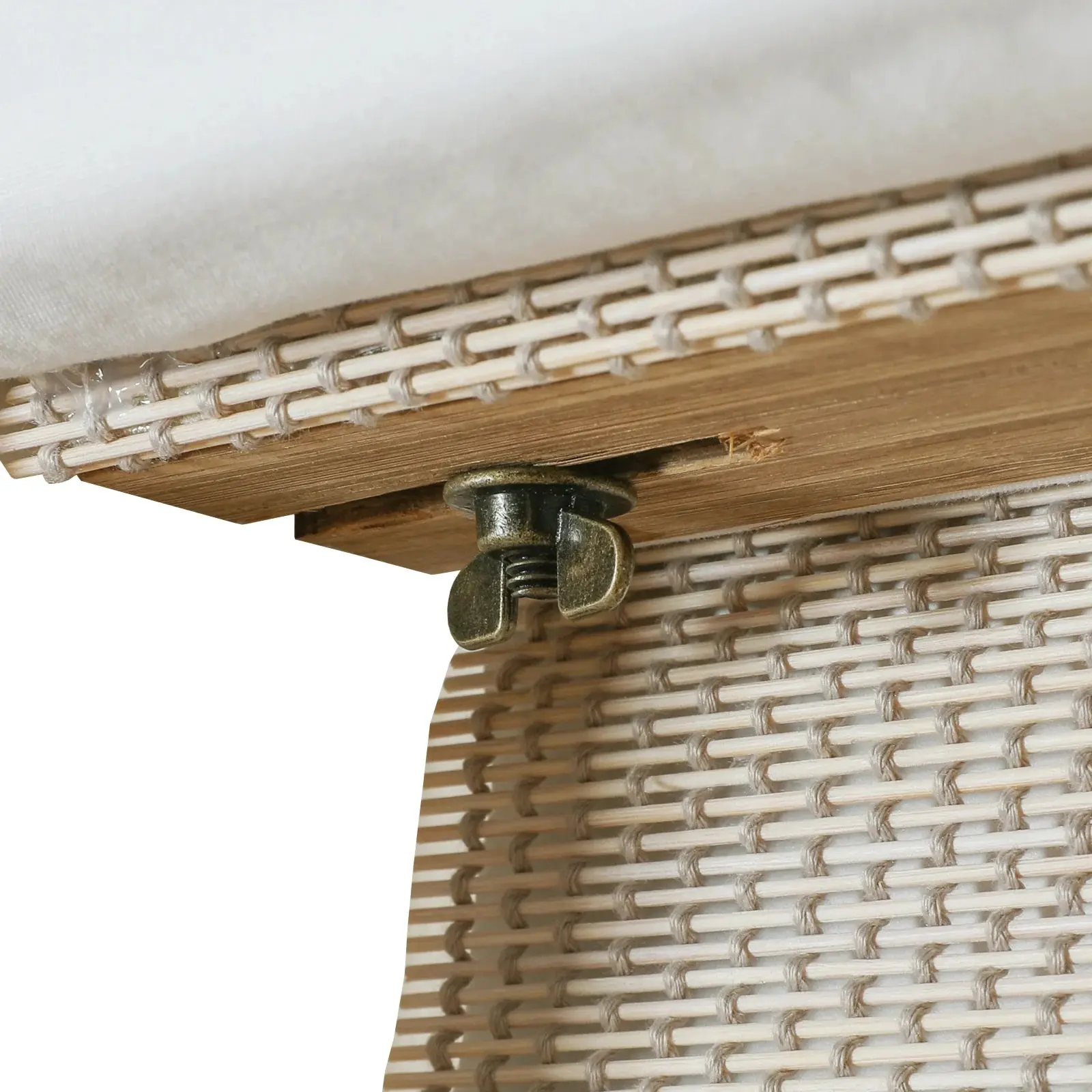 Sybil Bamboo Roman Shade - Wall White - Image 11
